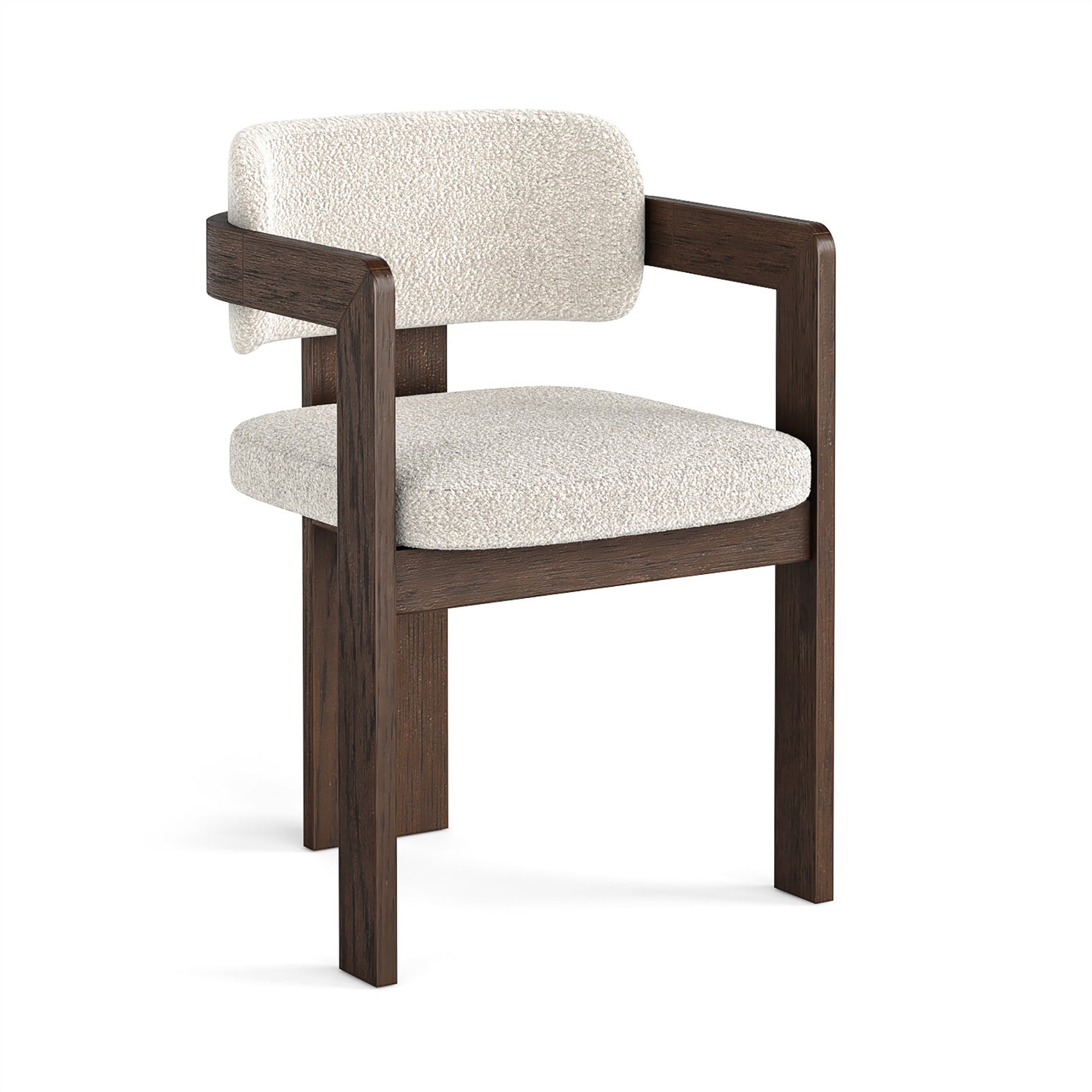 Set of 2 Dakota Brown Oak Wood Dining Chairs