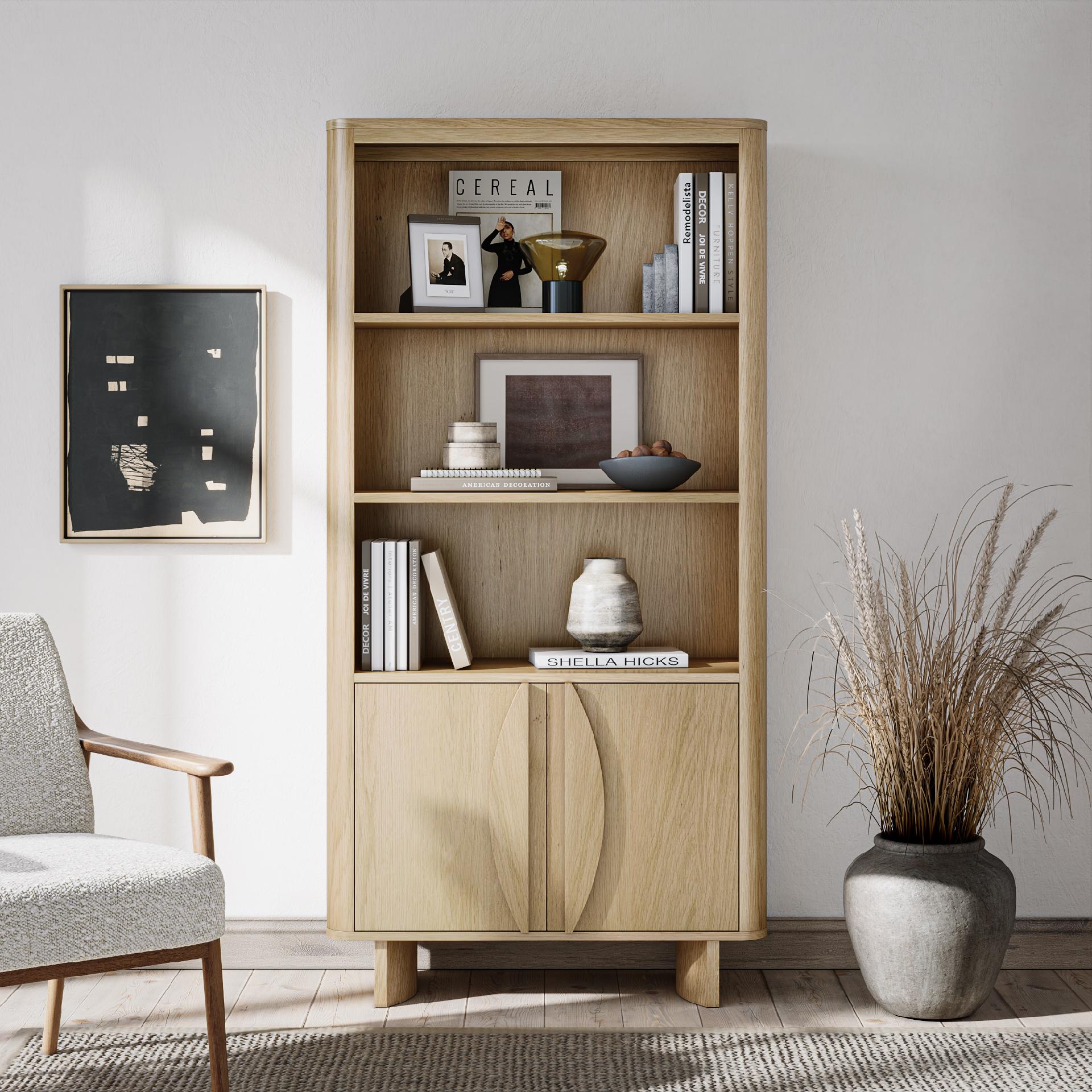 Hadley Natural Oak Wood Display Unit