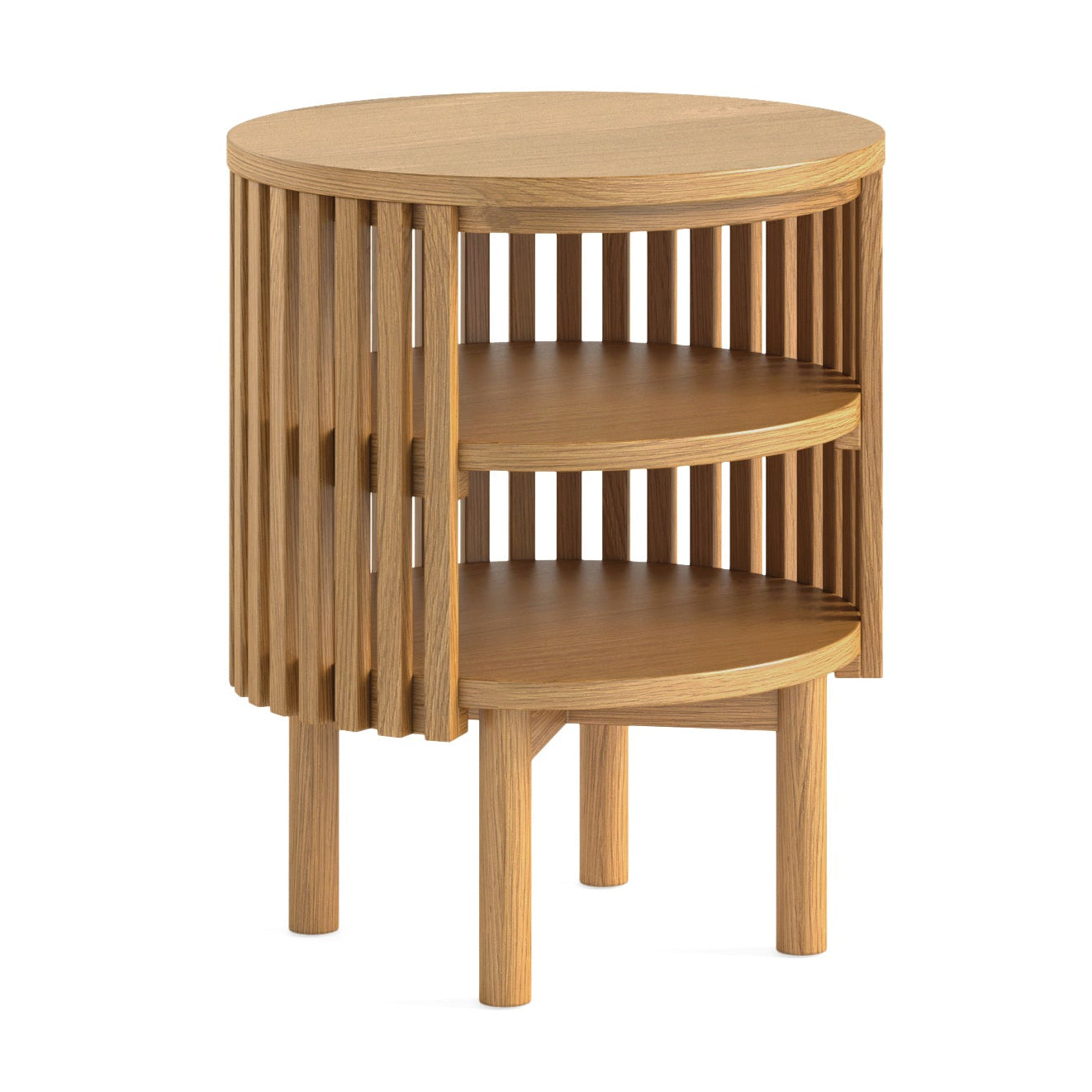 Colton Natural Wood Open Side Table