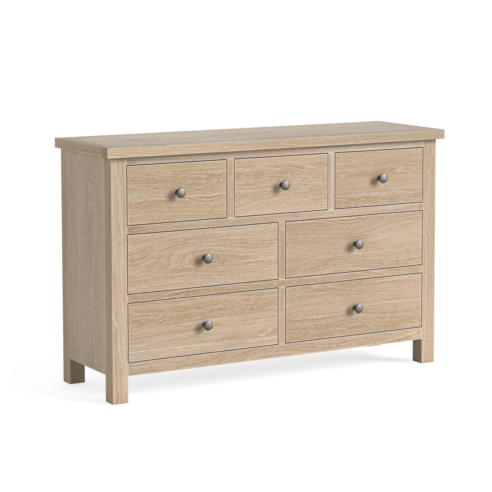 Somerton Whitewash Oak Wood Chest 3 Over 4