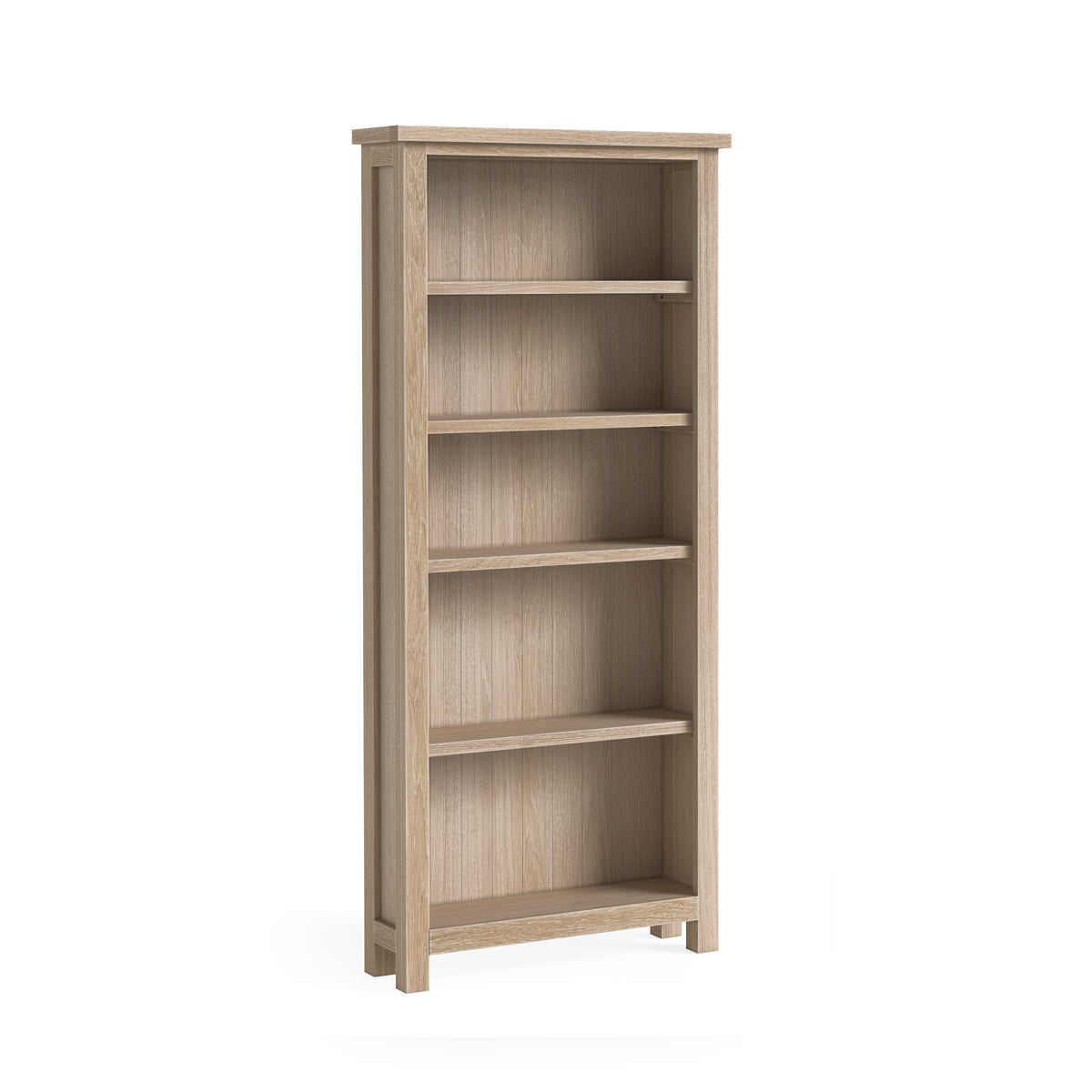 Somerton Whitewash Oak Wood Display Unit - Large