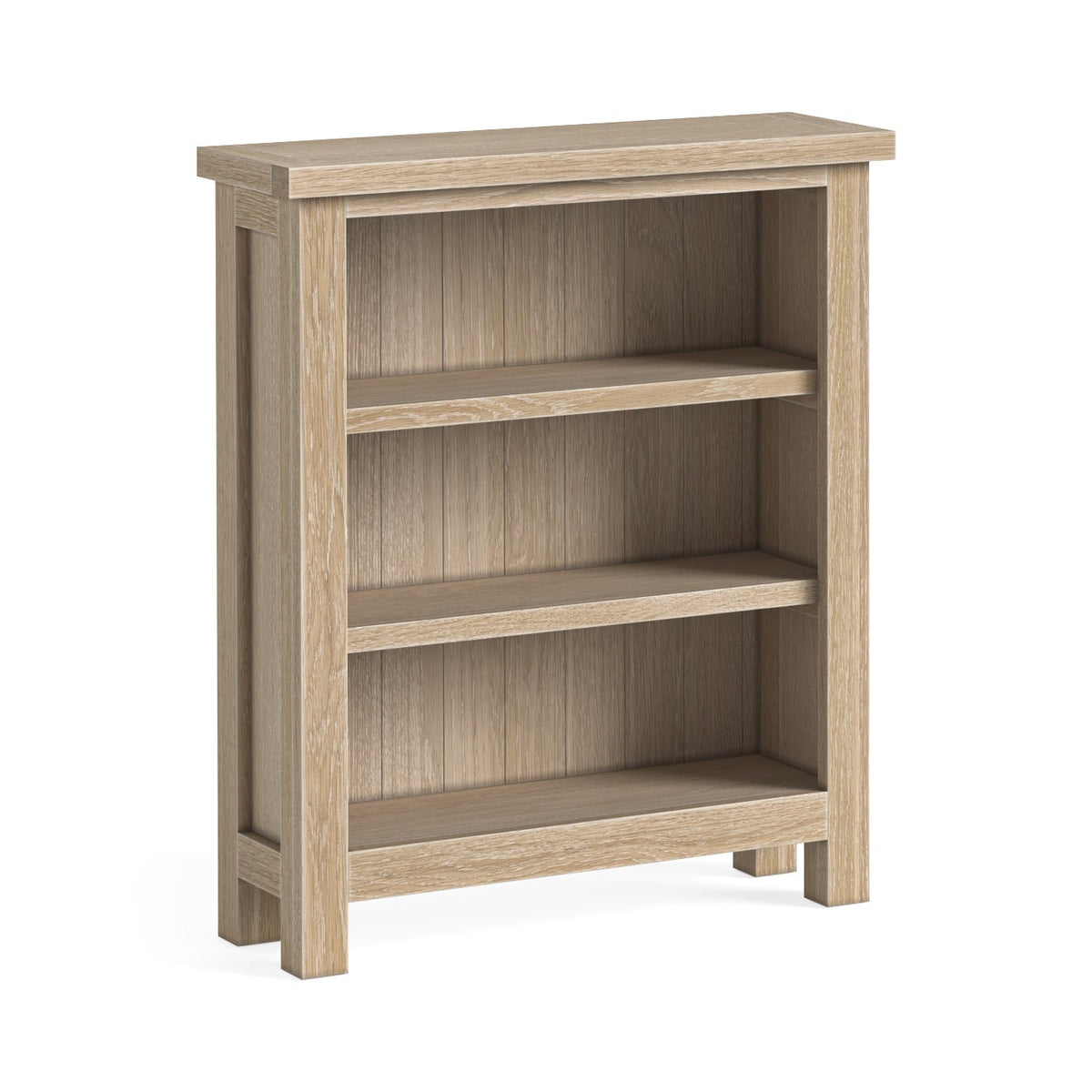 Somerton Whitewash Oak Wood Low Display Unit