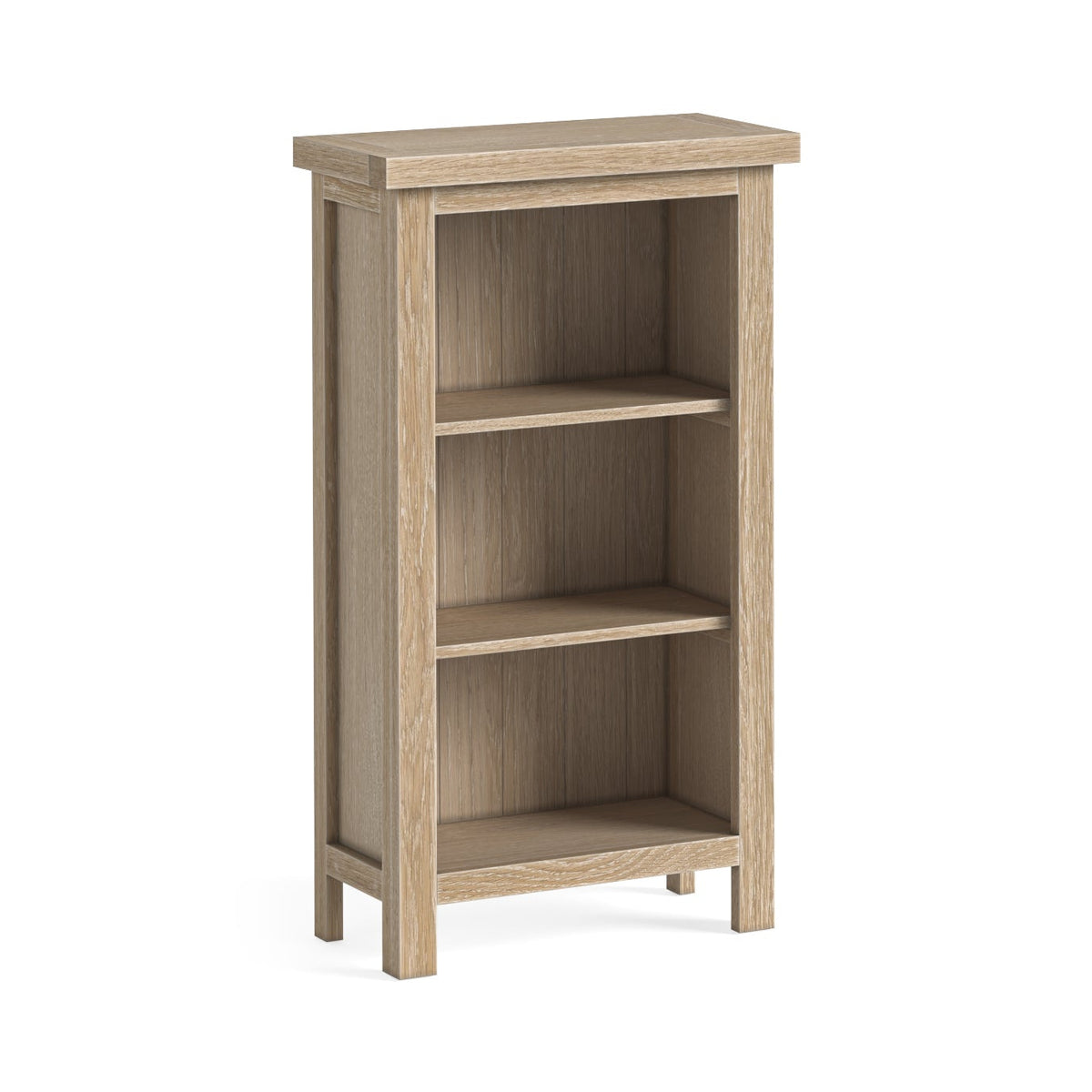 Somerton Whitewash Oak Wood Display Unit - Mini