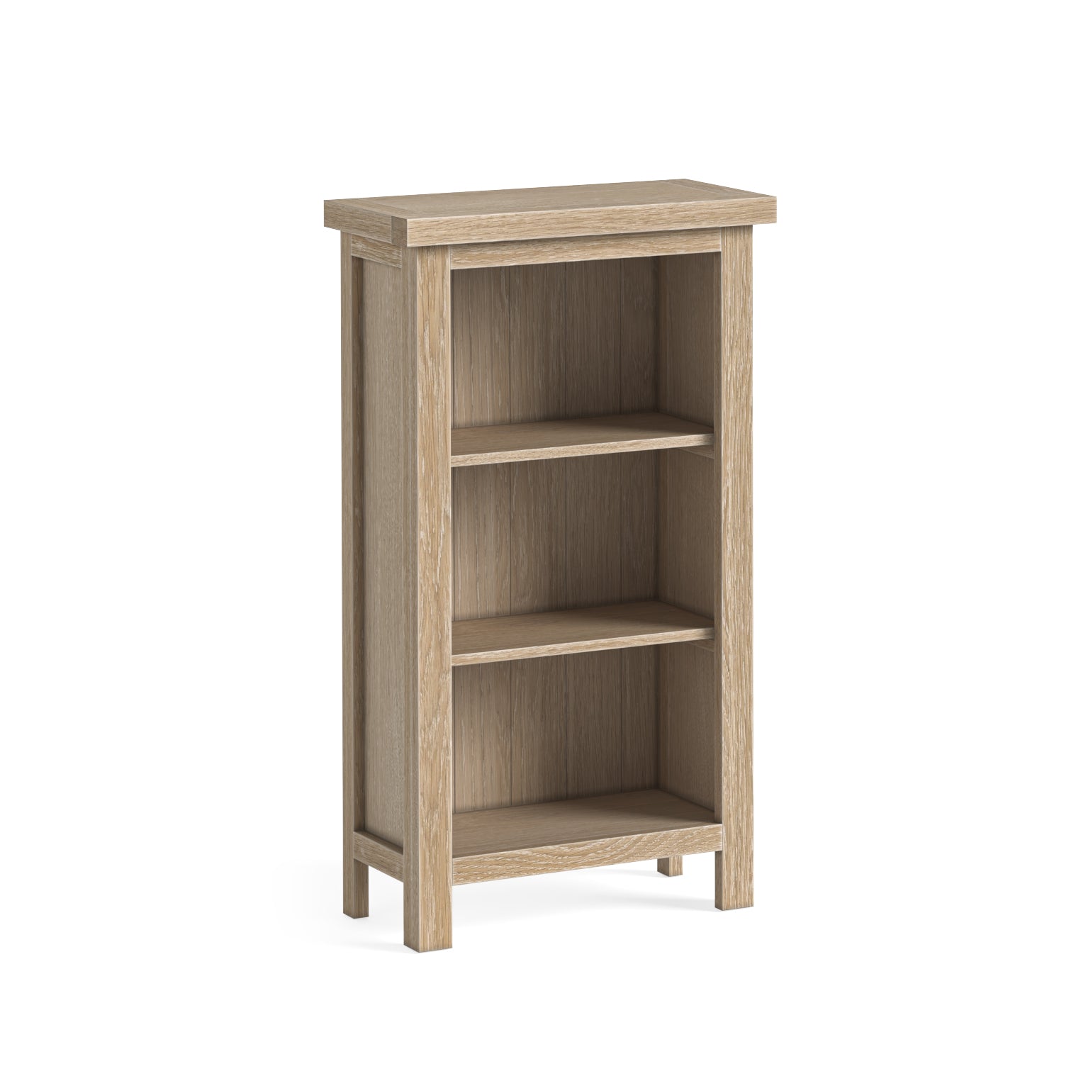 Somerton Whitewash Oak Wood Display Unit - Mini