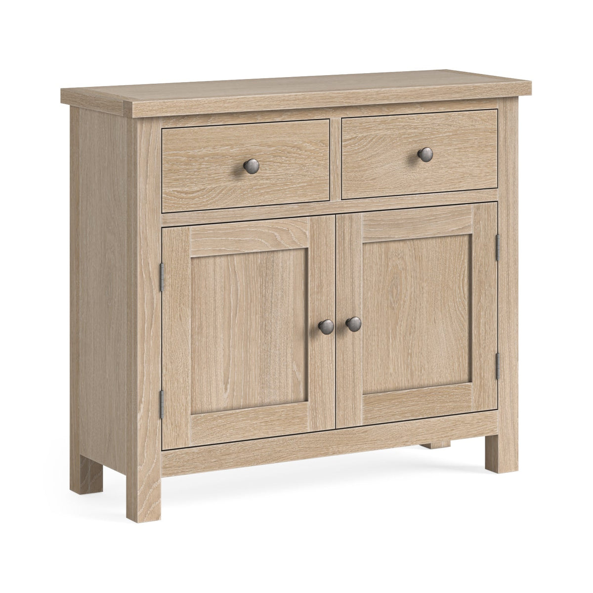 Somerton Whitewash Oak Wood Sideboard - Medium