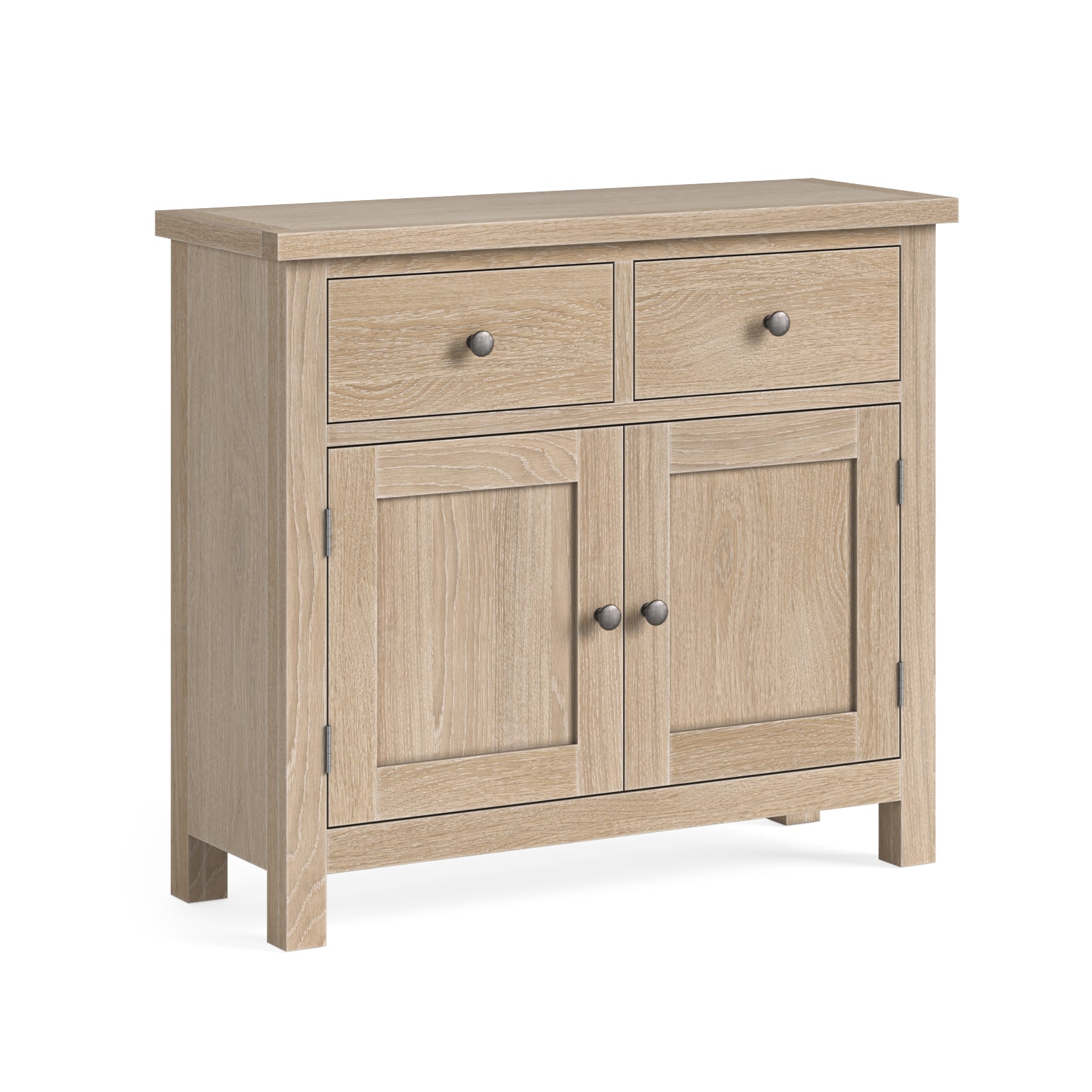 Somerton Whitewash Oak Wood Sideboard - Medium