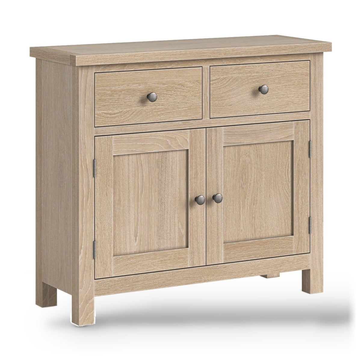 Somerton Whitewash Oak Wood Sideboard - Medium