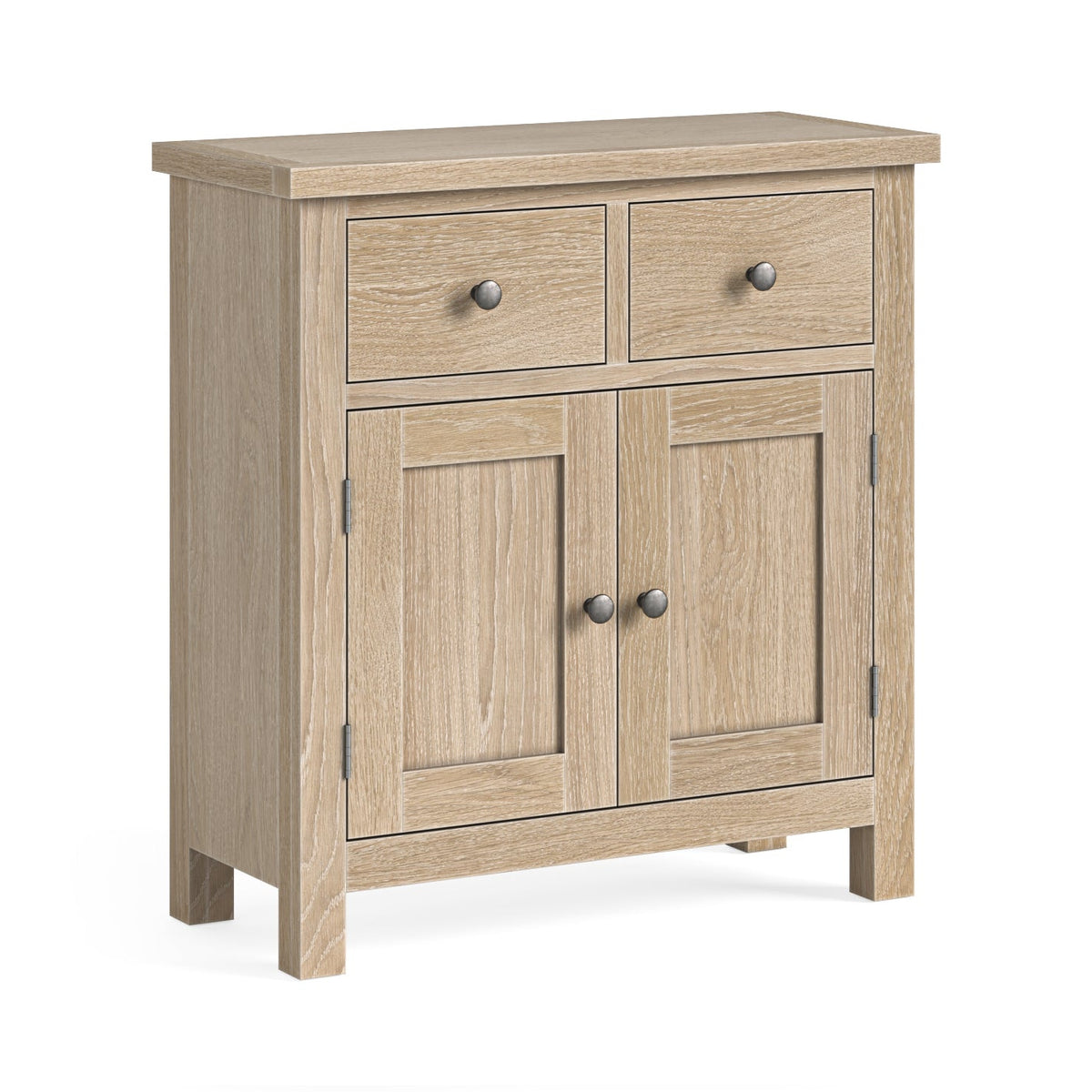 Somerton Whitewash Oak Wood Sideboard - Small