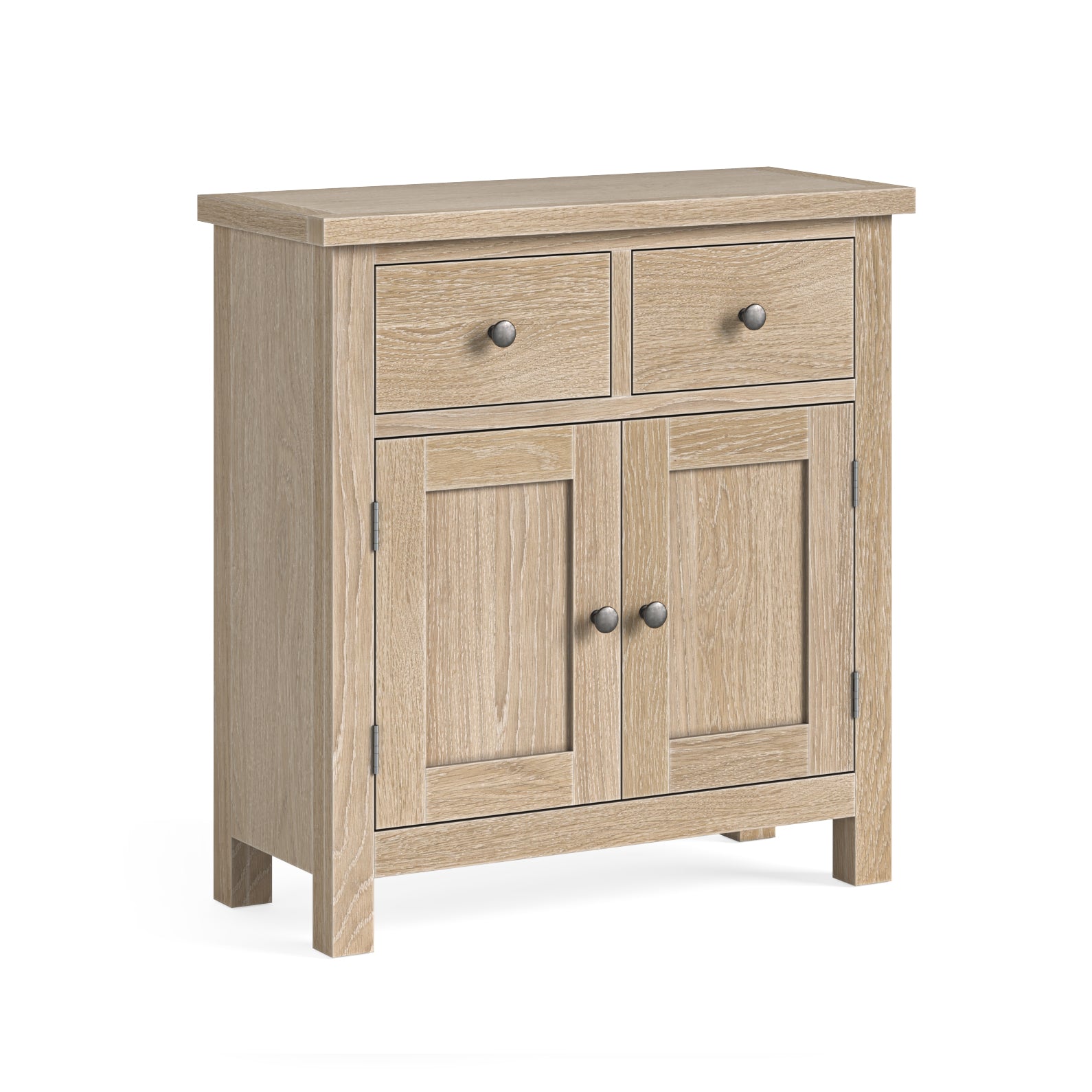 Somerton Whitewash Oak Wood Sideboard - Small