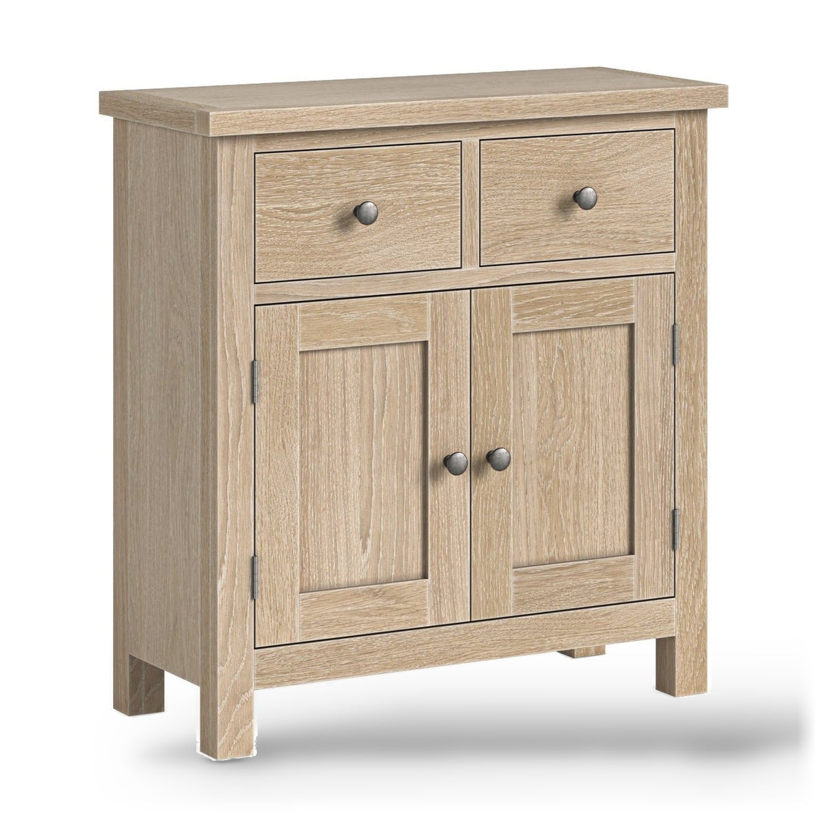 Somerton Whitewash Oak Wood Sideboard - Small