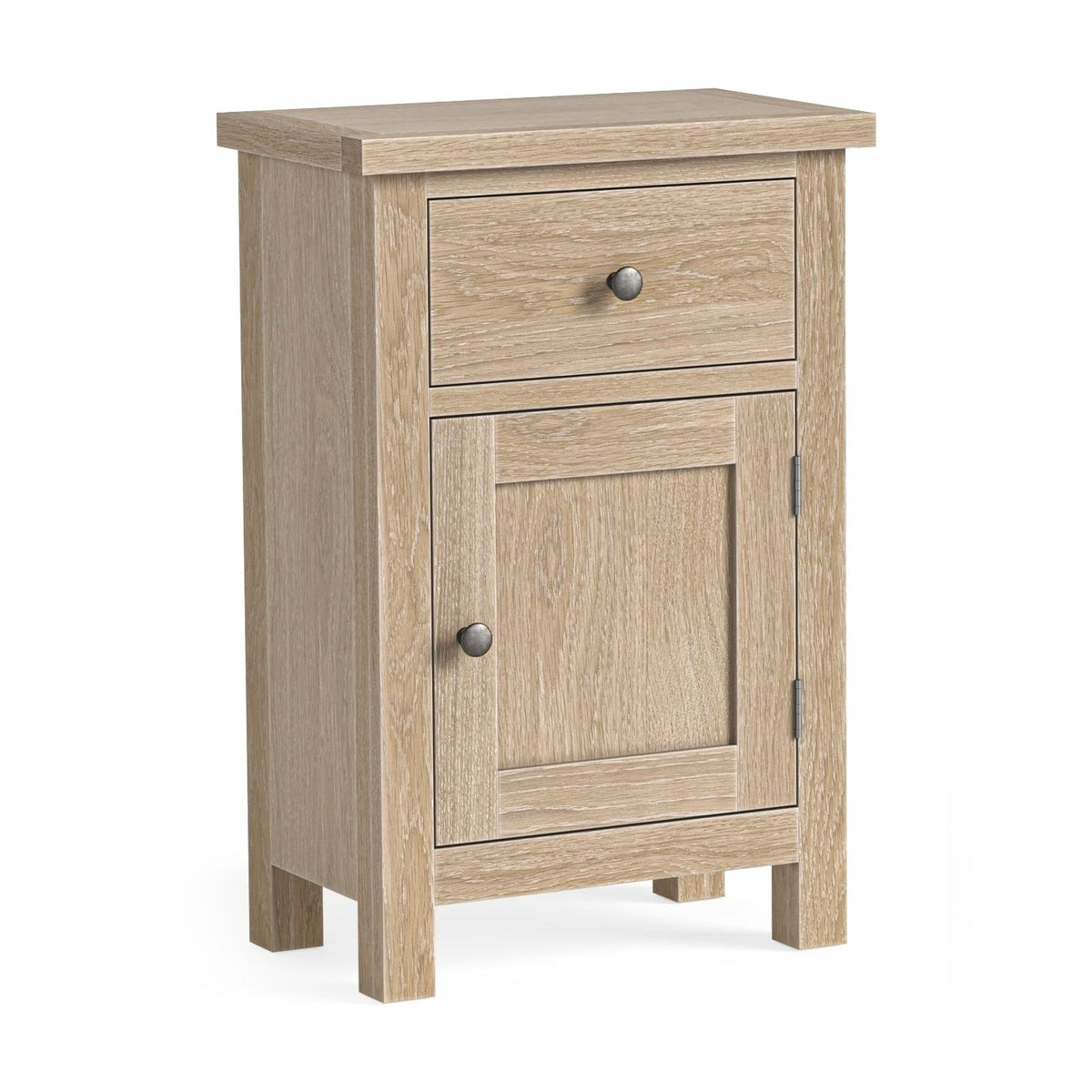 Somerton Whitewash Oak Wood Telephone Cupboard