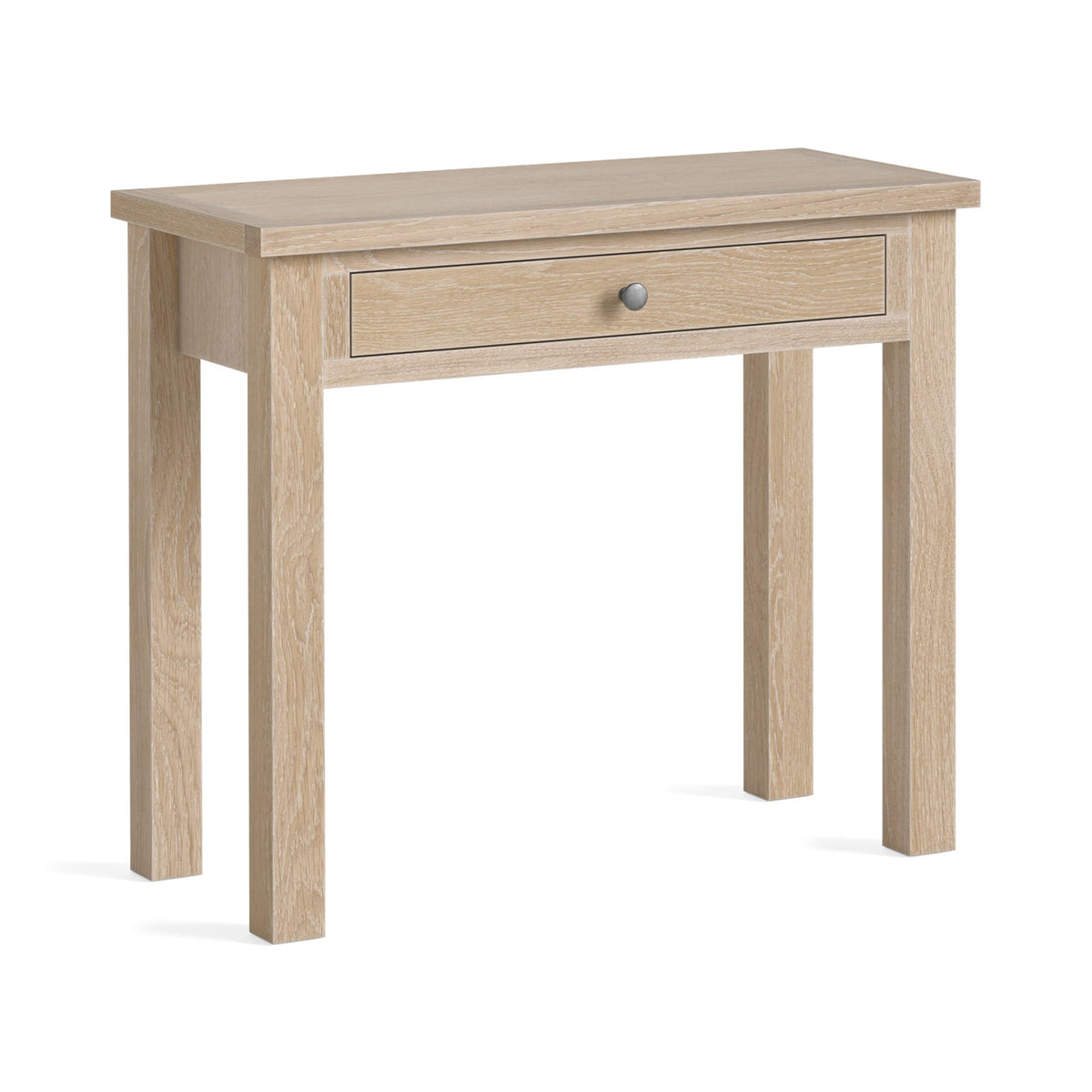 Somerton Whitewash Oak Wood Single Drawer Desk