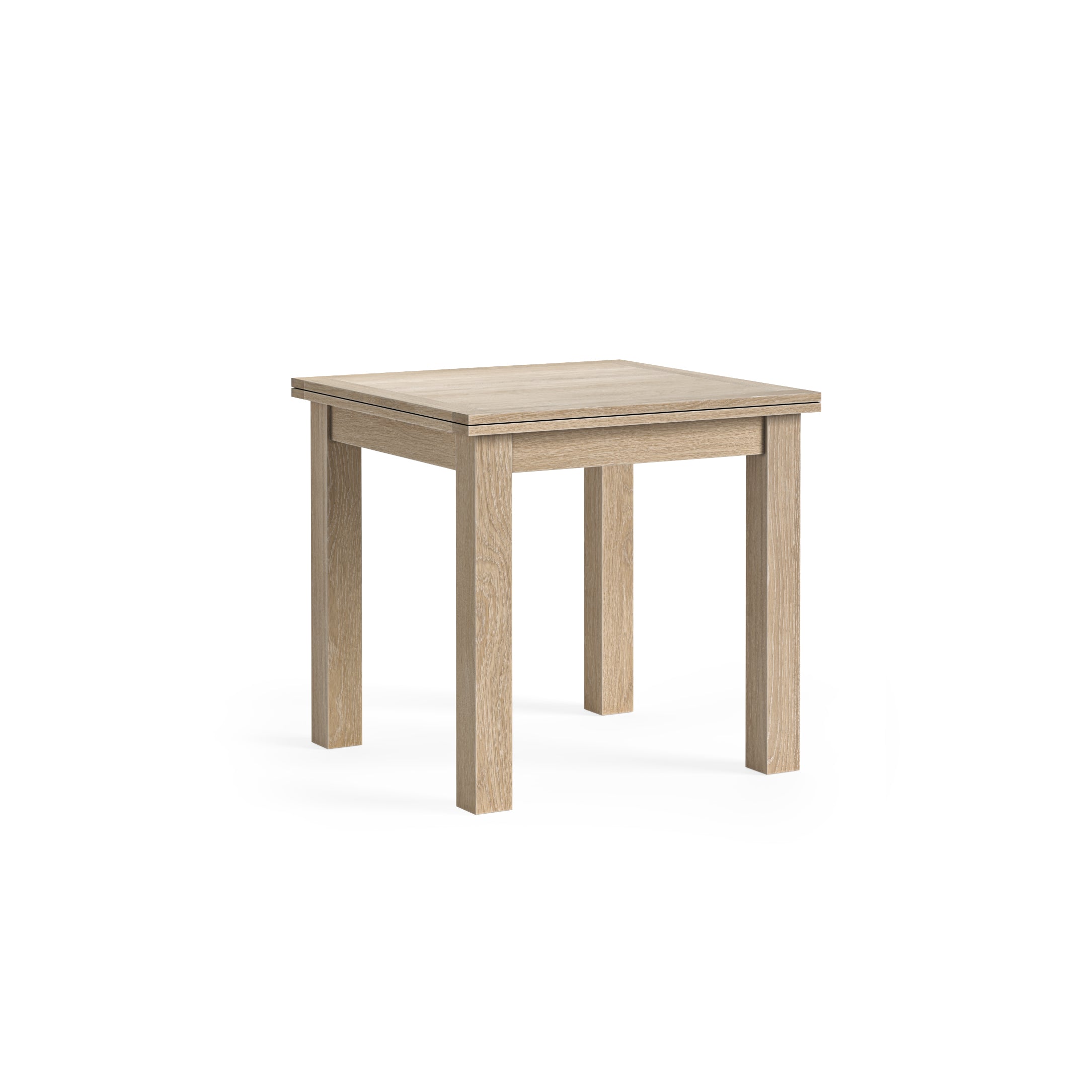 Somerton Whitewash Oak Wood Square Extending Dining Table