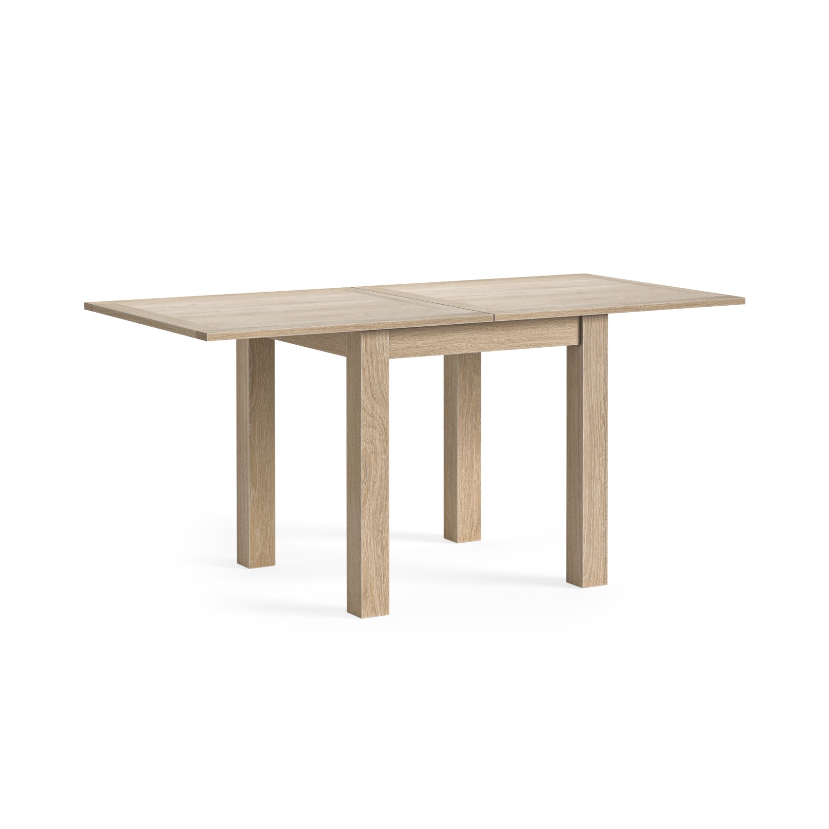 Somerton Whitewash Oak Wood Square Extending Dining Table