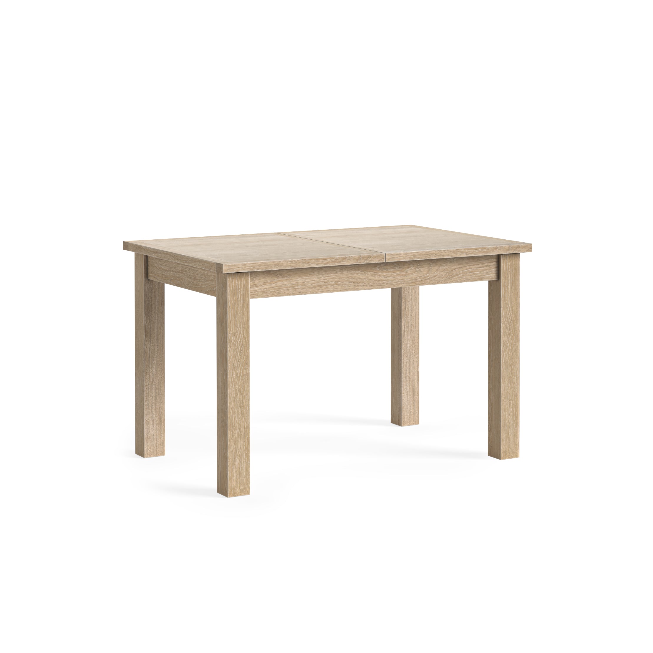 Somerton Whitewash Oak Wood Extending Dining Table 120/165cm