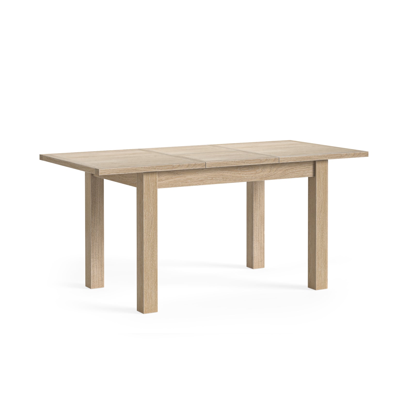Somerton Whitewash Oak Wood Extending Dining Table 120/165cm