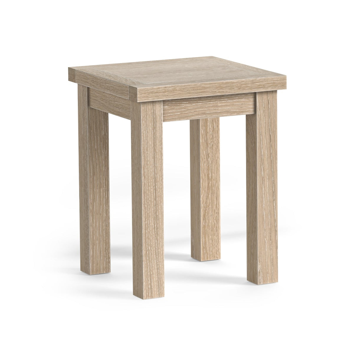 Somerton Whitewash Oak Wood Side Table