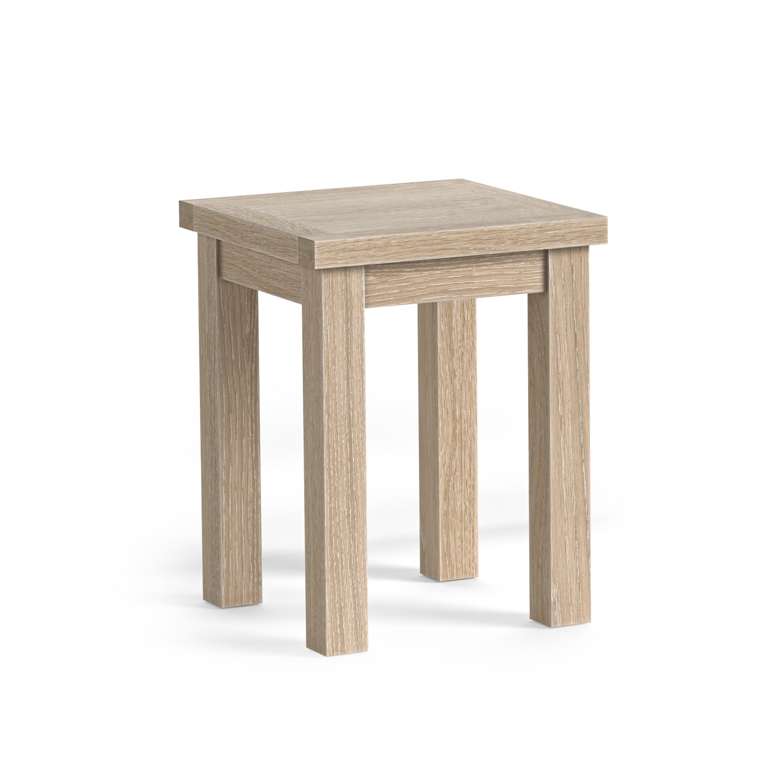Somerton Whitewash Oak Wood Side Table