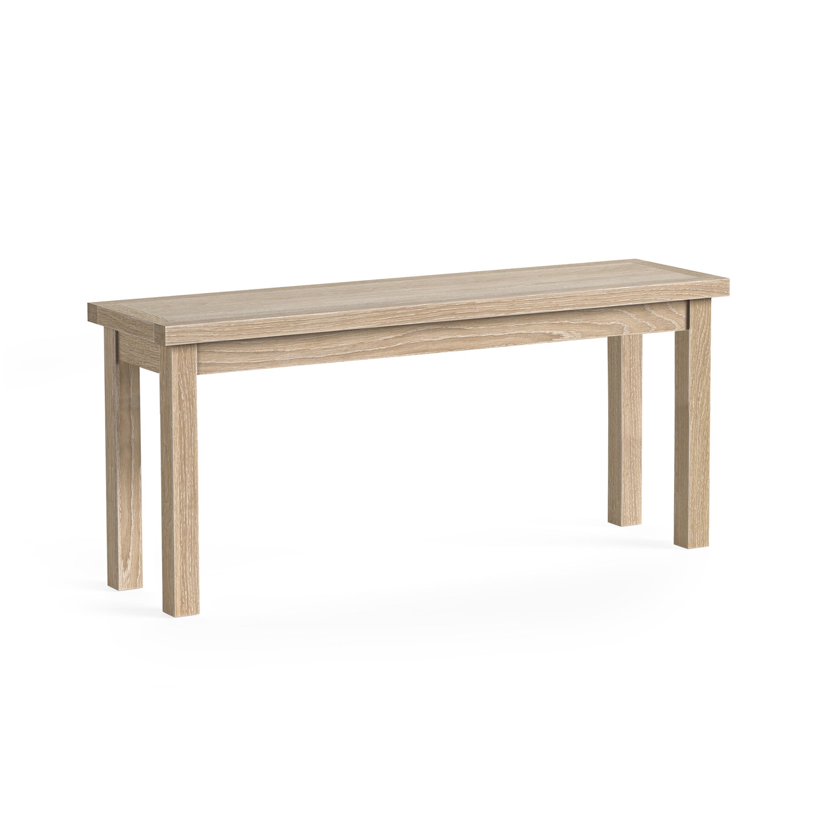 Somerton Whitewash Oak Wood Bench