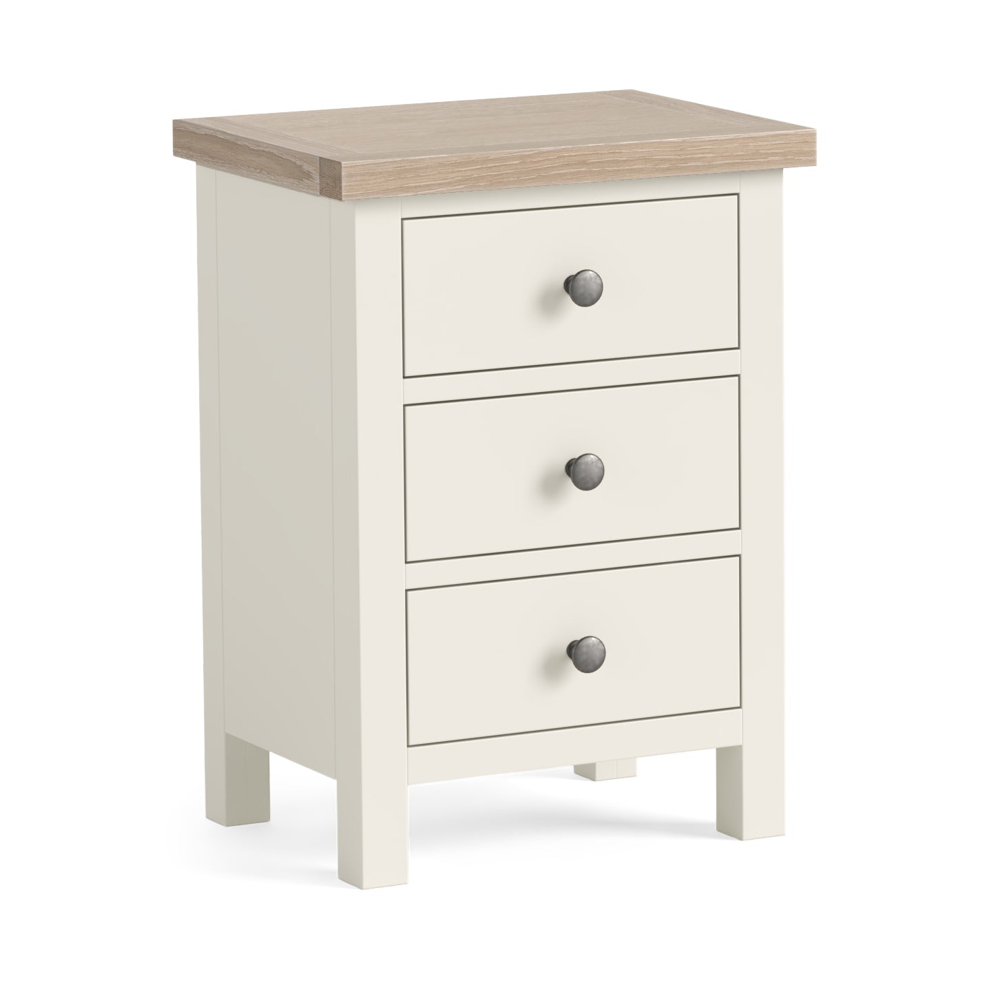 Somerton Coconut White Oak Wood Bedside Table