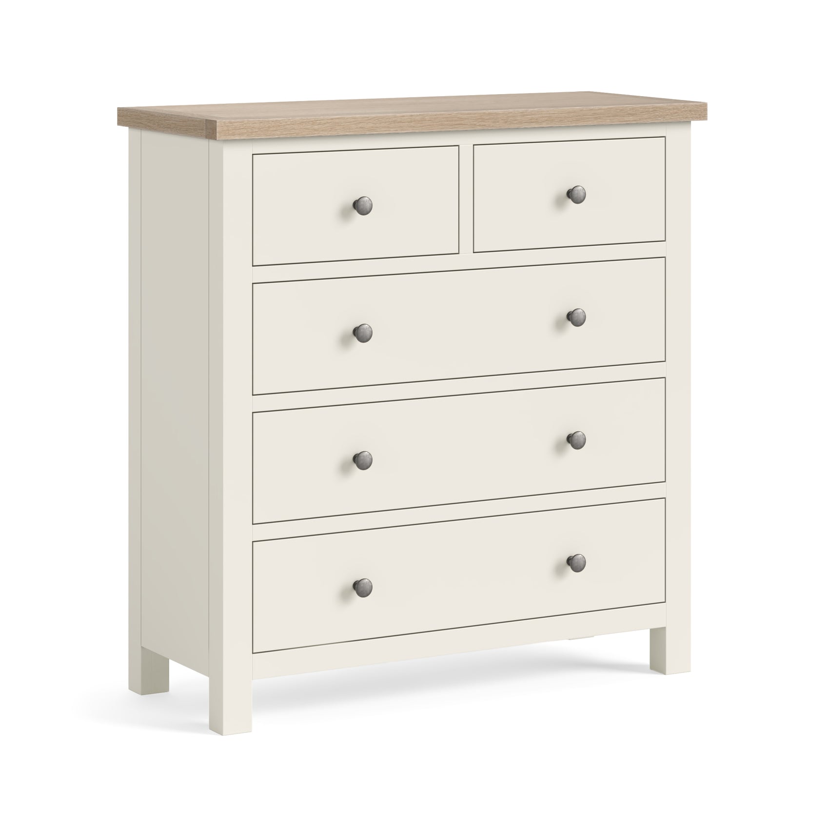 Somerton Coconut White Oak Wood Chest 2 Over 3
