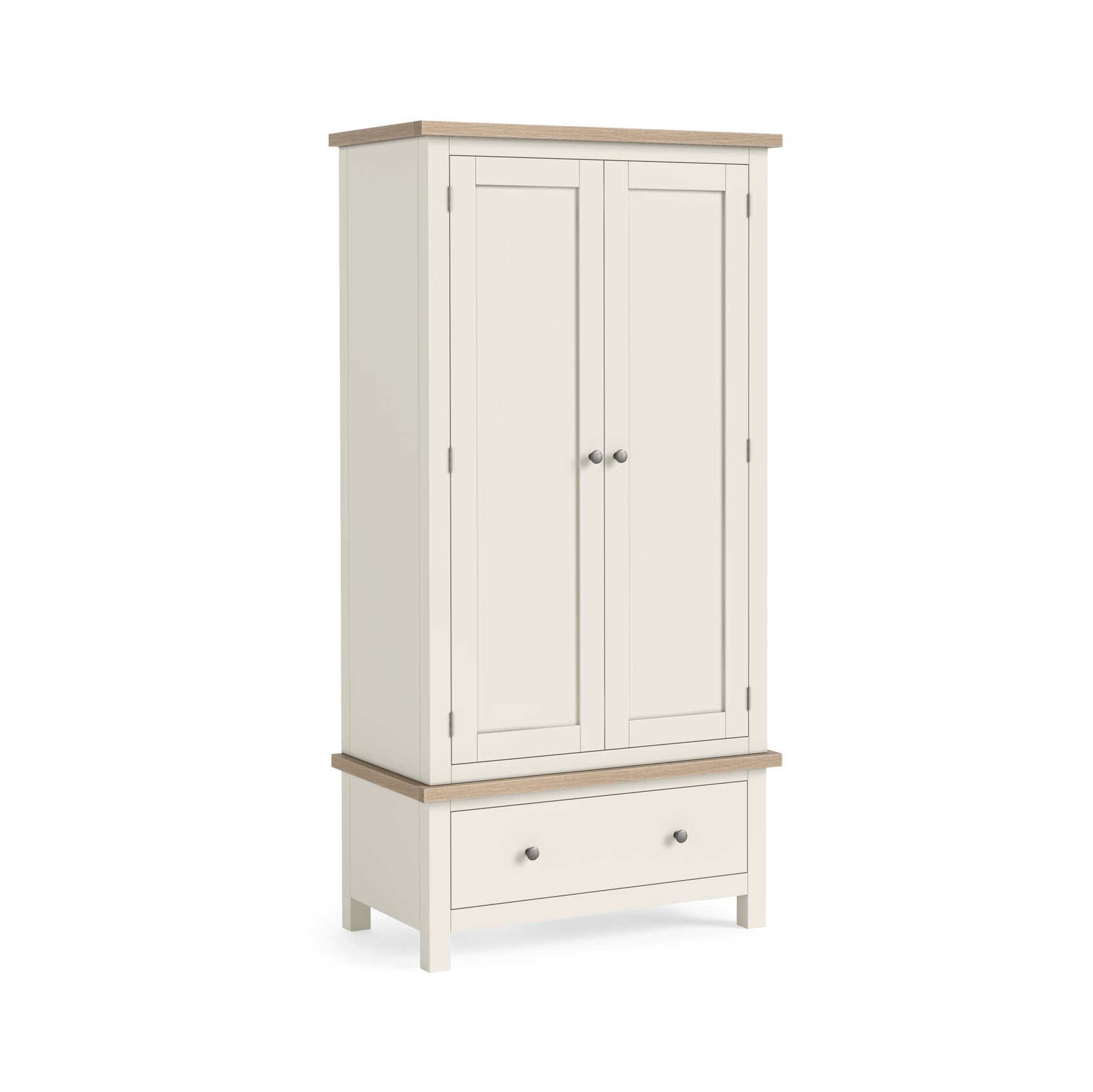 Somerton Coconut White Oak Wood Gents Wardrobe