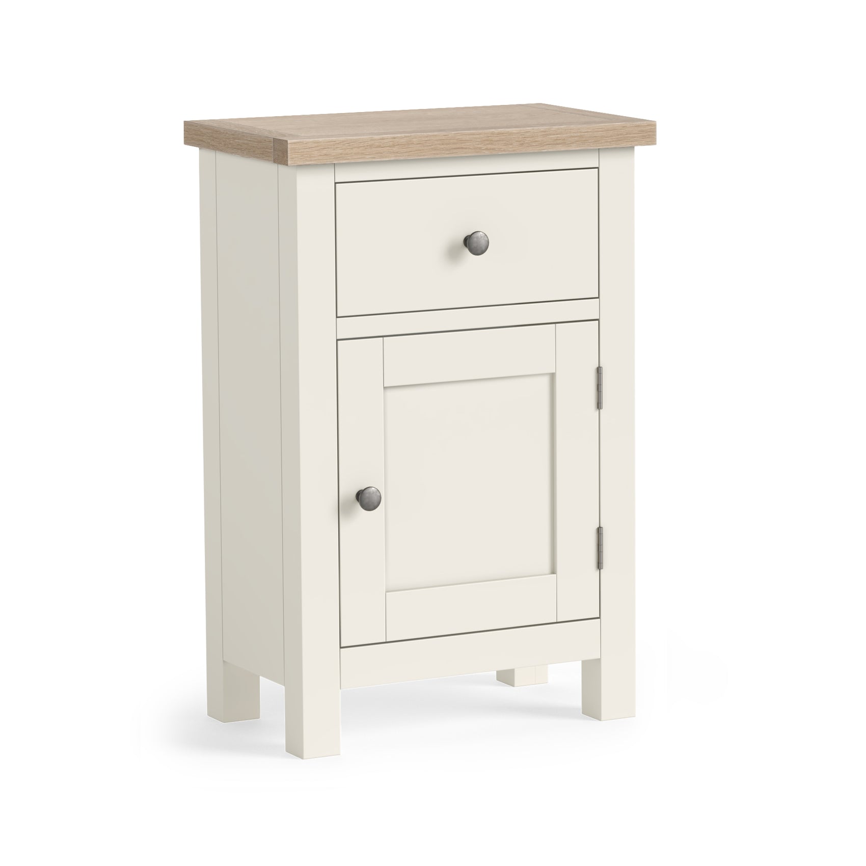 Somerton Coconut White Oak Wood Telephone Cupboard