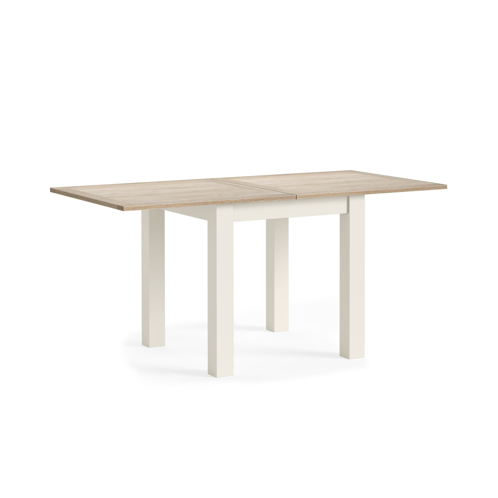 Somerton Coconut White Oak Wood Square Extending Dining Table 80/160cm