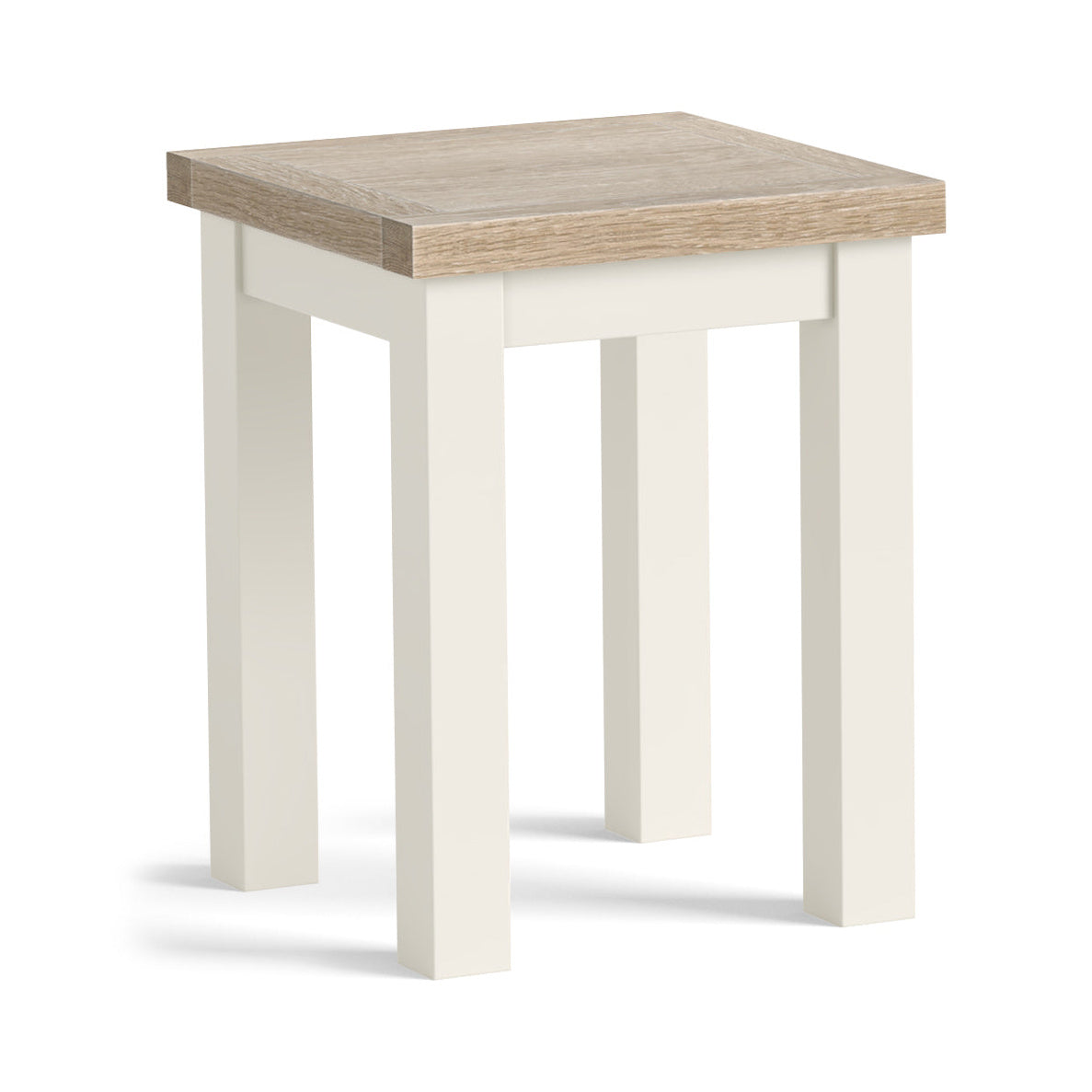 Somerton Coconut White Oak Wood Side Table