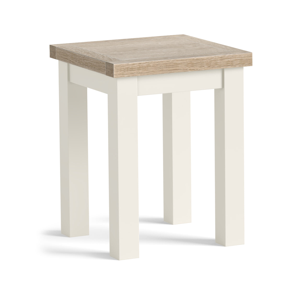 Somerton Coconut White Oak Wood Side Table
