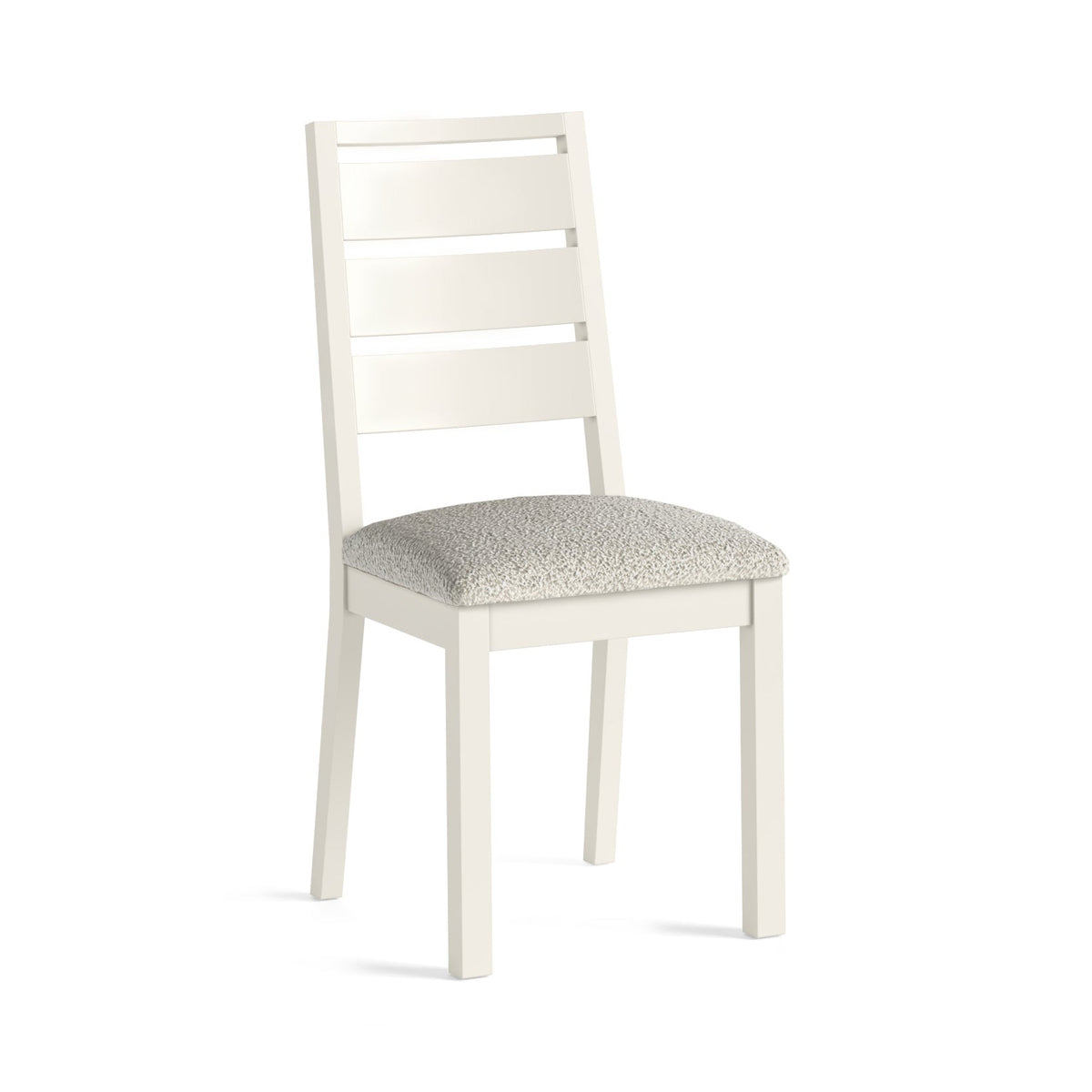 Set of 2 Somerton Coconut White Oak Wood White Boucle Dining Chairs