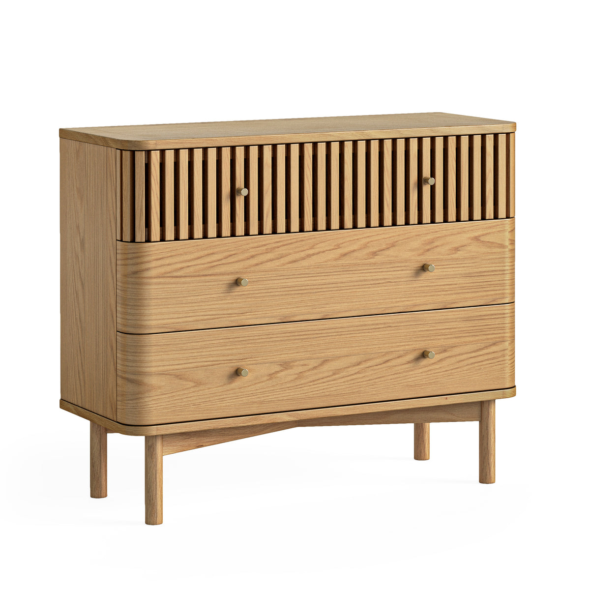 Colton Natural Wood Chest 3 Drawer