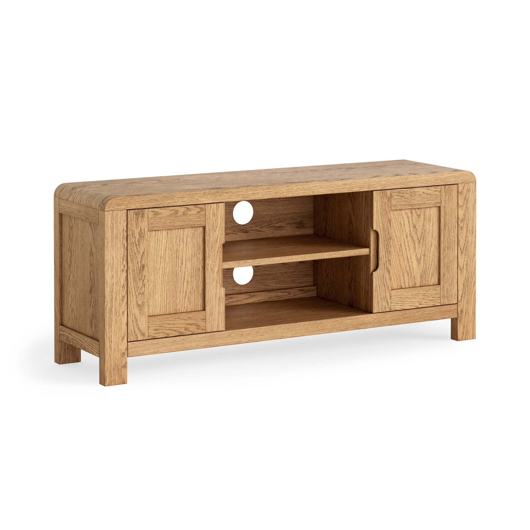 Hadley Oak Wood TV Unit 120cm with Door