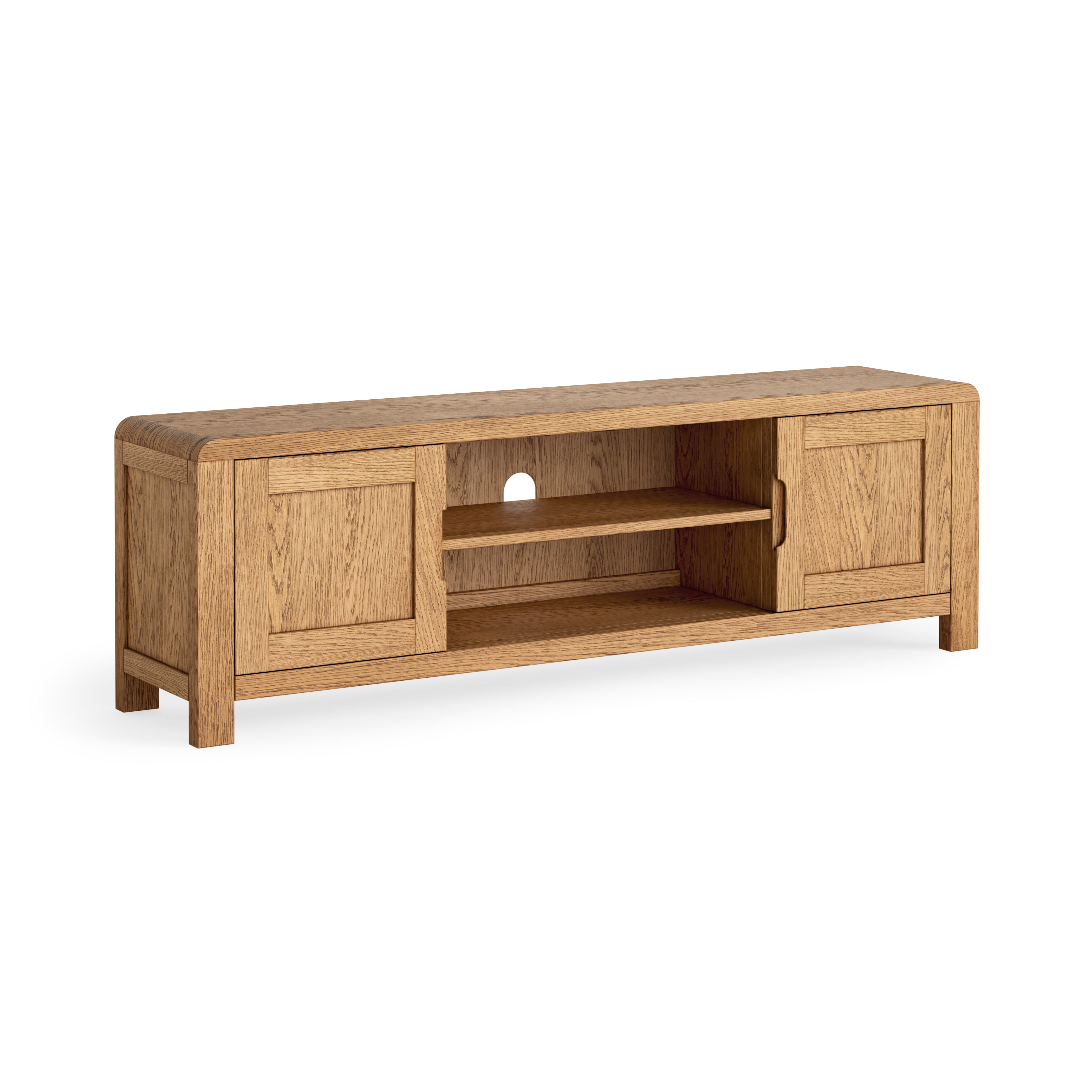 Hadley Oak Wood TV Unit 160cm with Door