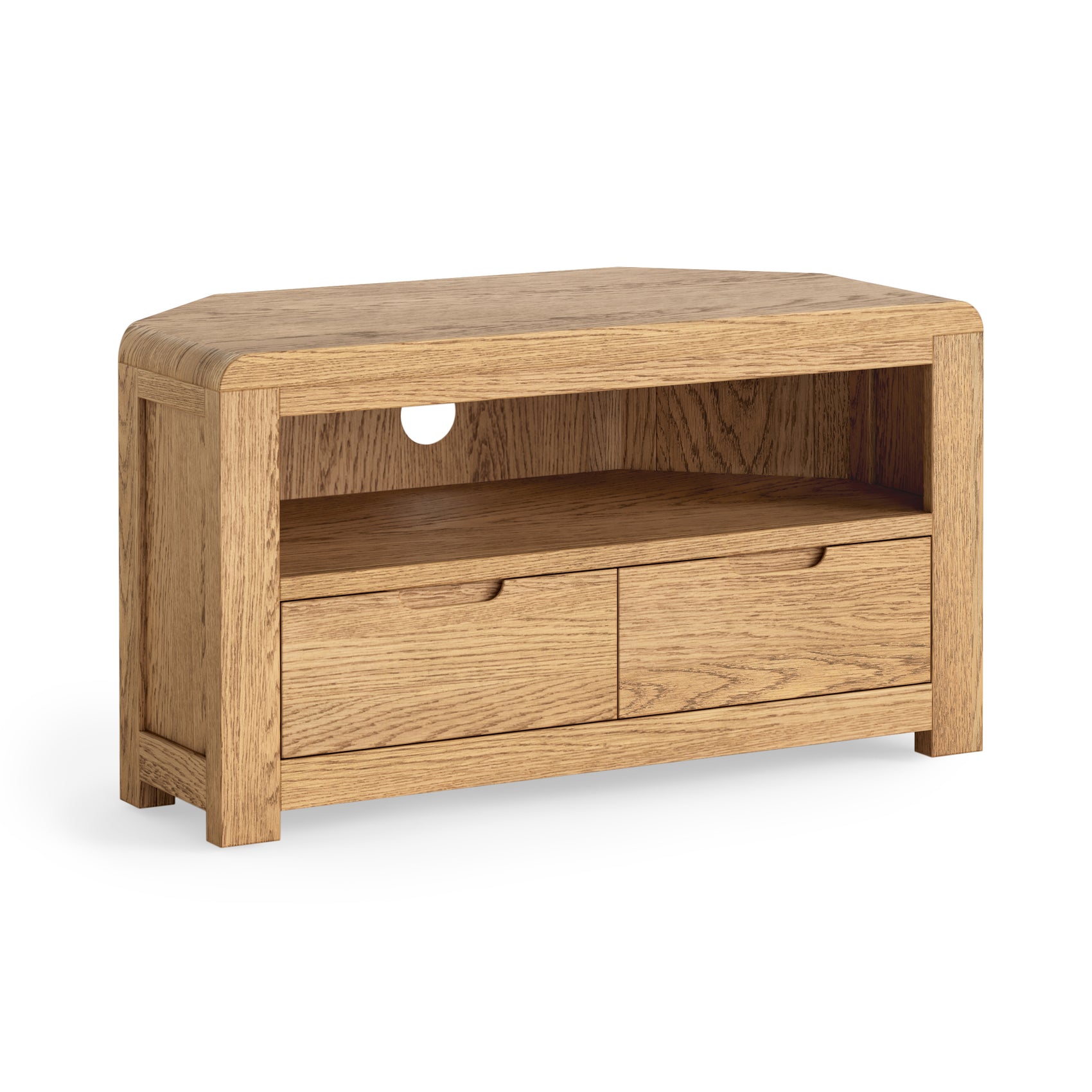 Hadley Oak Wood Corner TV Unit