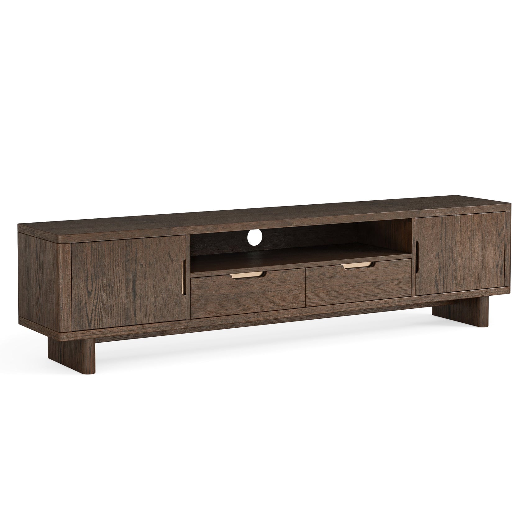 Dakota Brown Oak Wood Large TV Unit