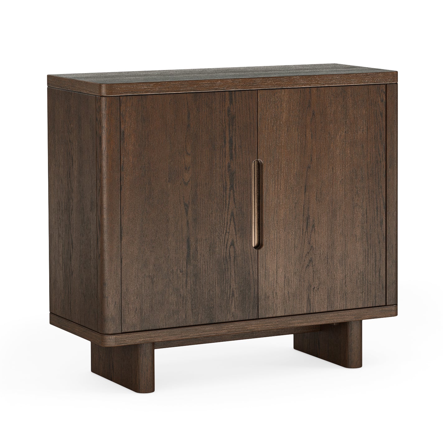 Dakota Brown Oak Wood Sideboard 85cm
