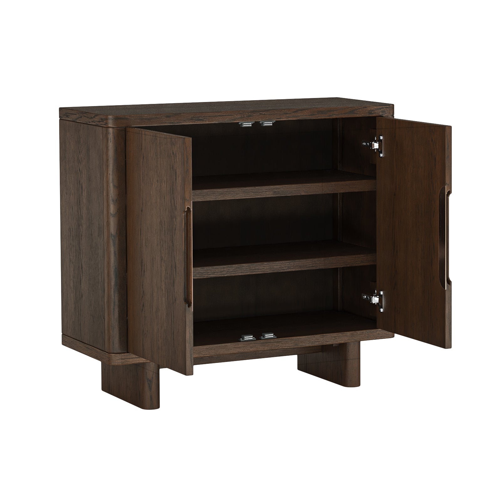 Dakota Brown Oak Wood Sideboard 85cm
