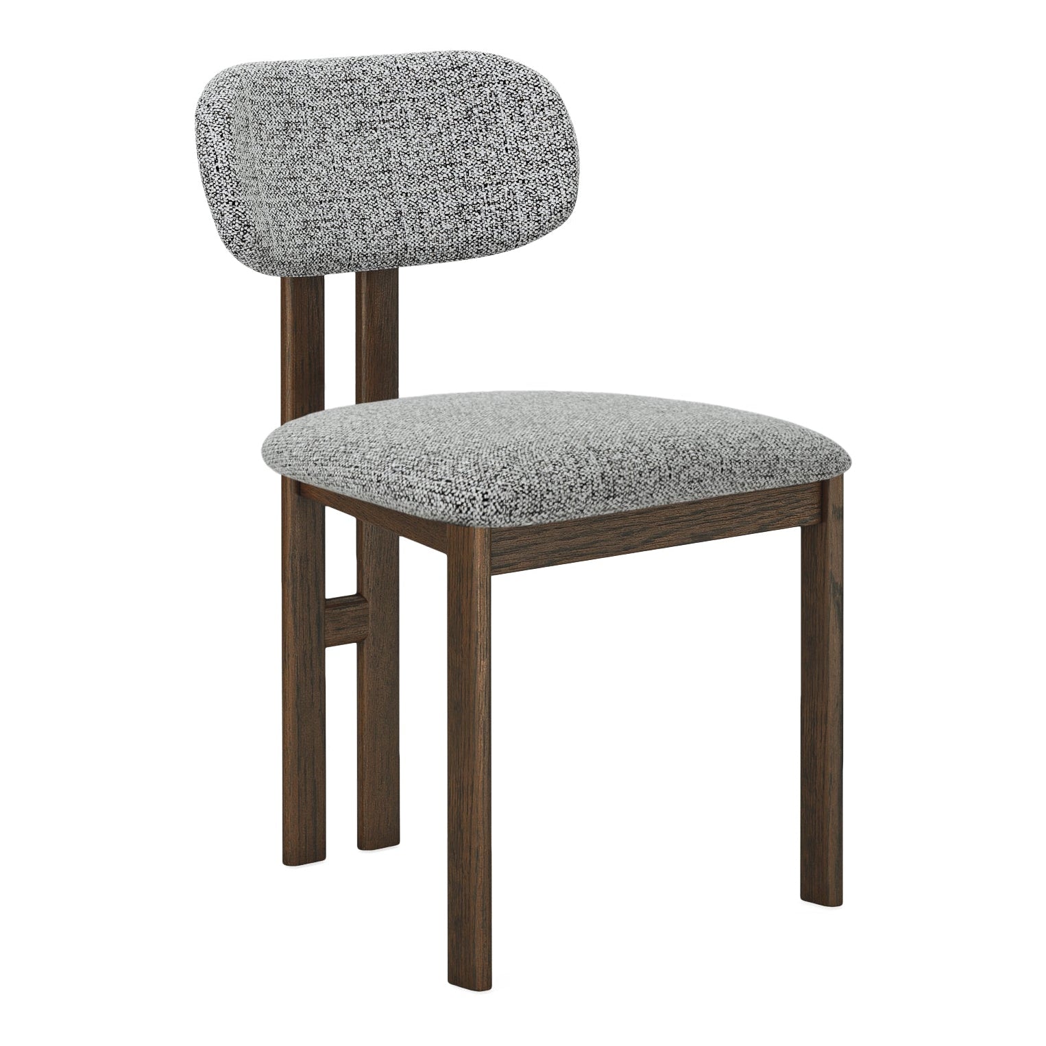 Set of 2 Dakota Brown Oak Wood Dining Chairs
