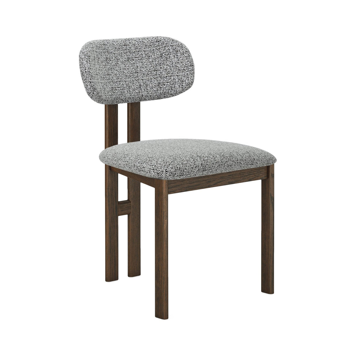 Set of 2 Dakota Walnut Brown Wood Dining Chairs