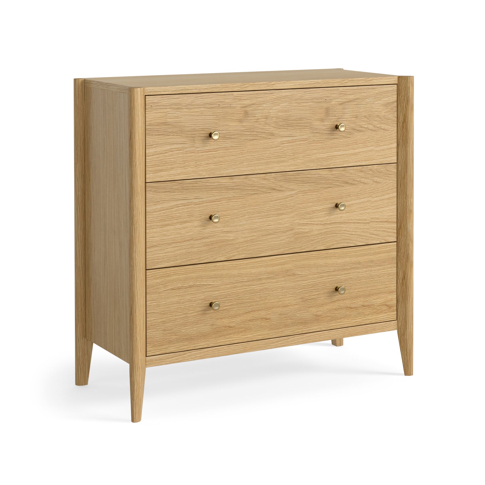 Madison Natural Oak Wood 3 Drawer Chest