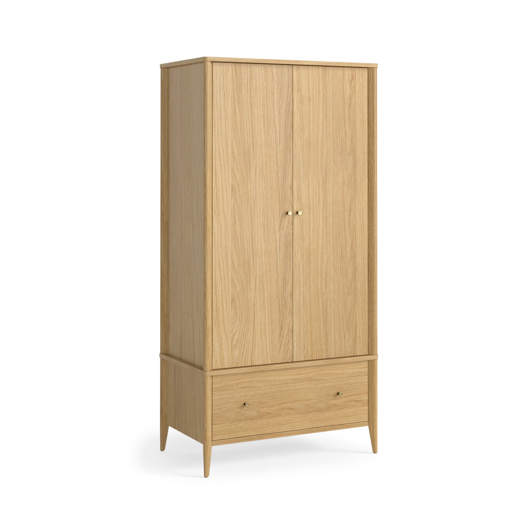 Madison Natural Oak Wood Gents Wardrobe (Top)