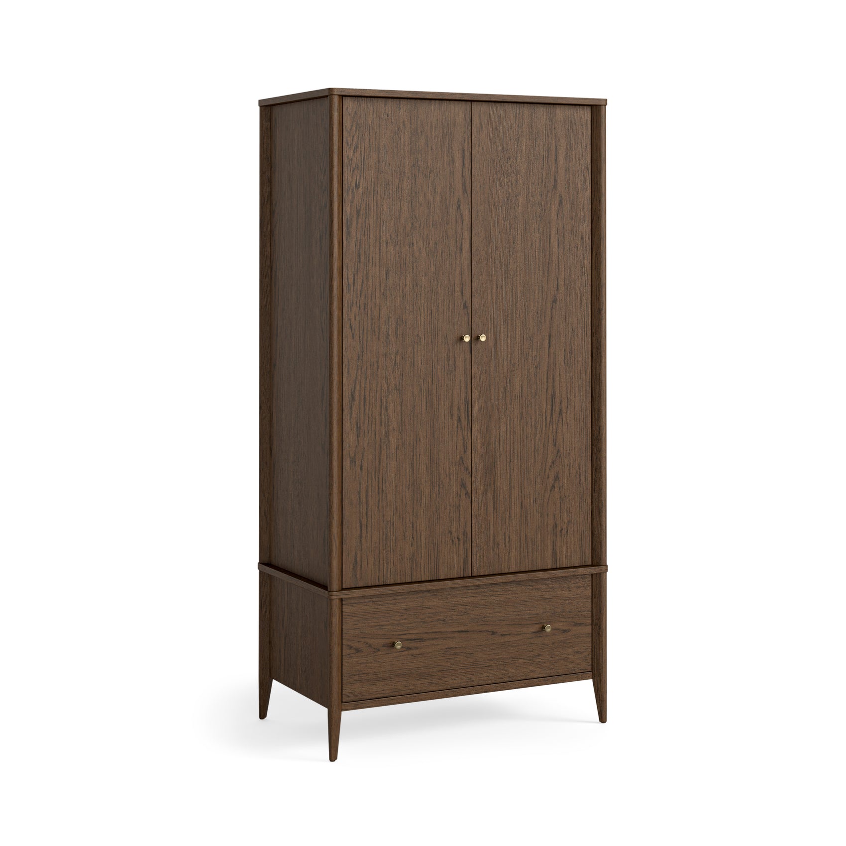 Madison Brown Oak Wood Gents Wardrobe (Top)
