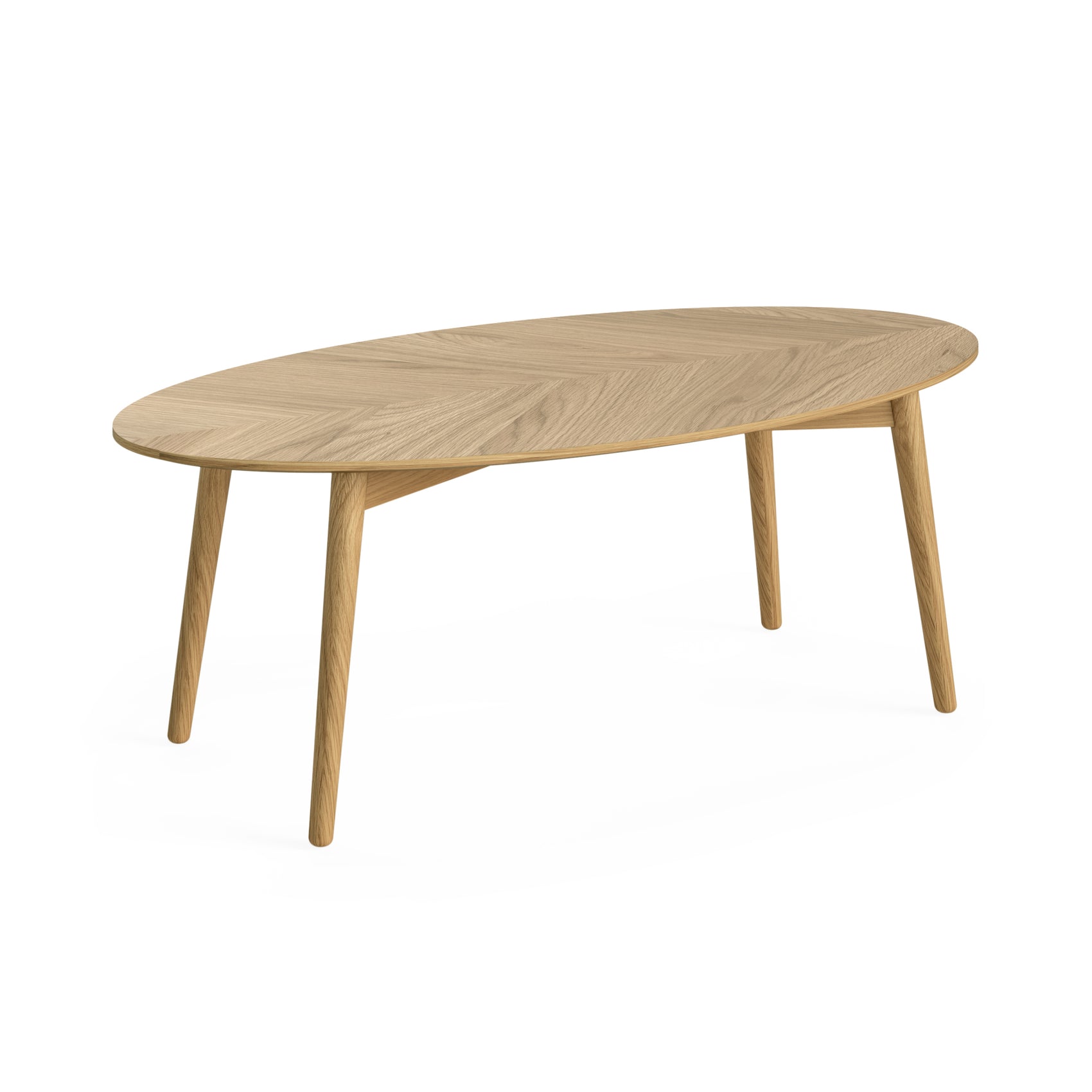 Florenza Oak Wood Elip Coffee Table