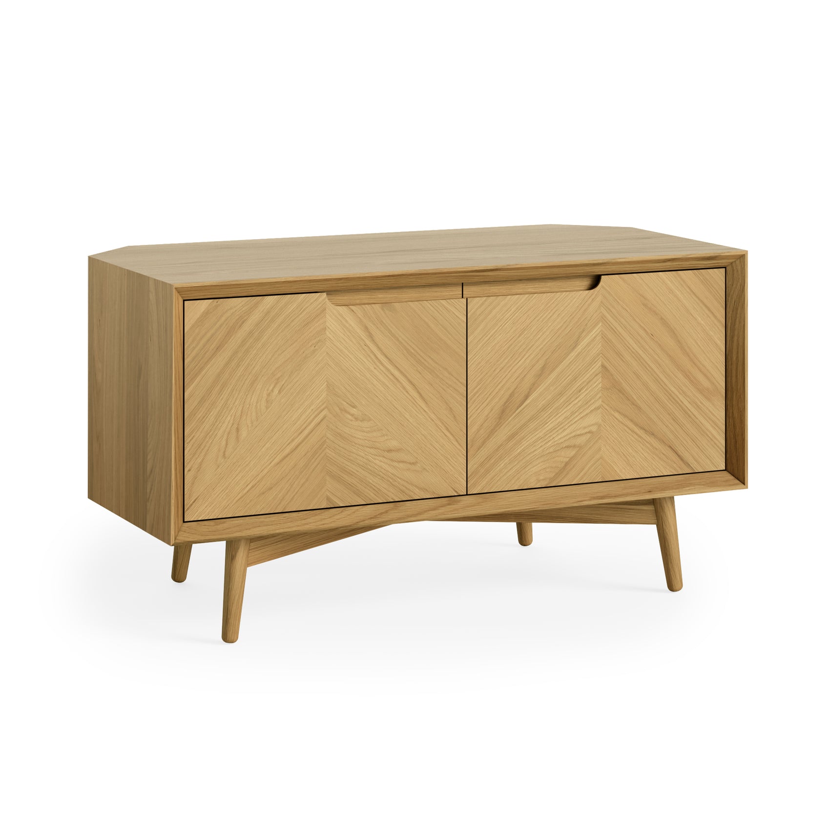 Florenza Oak Wood Corner TV Unit