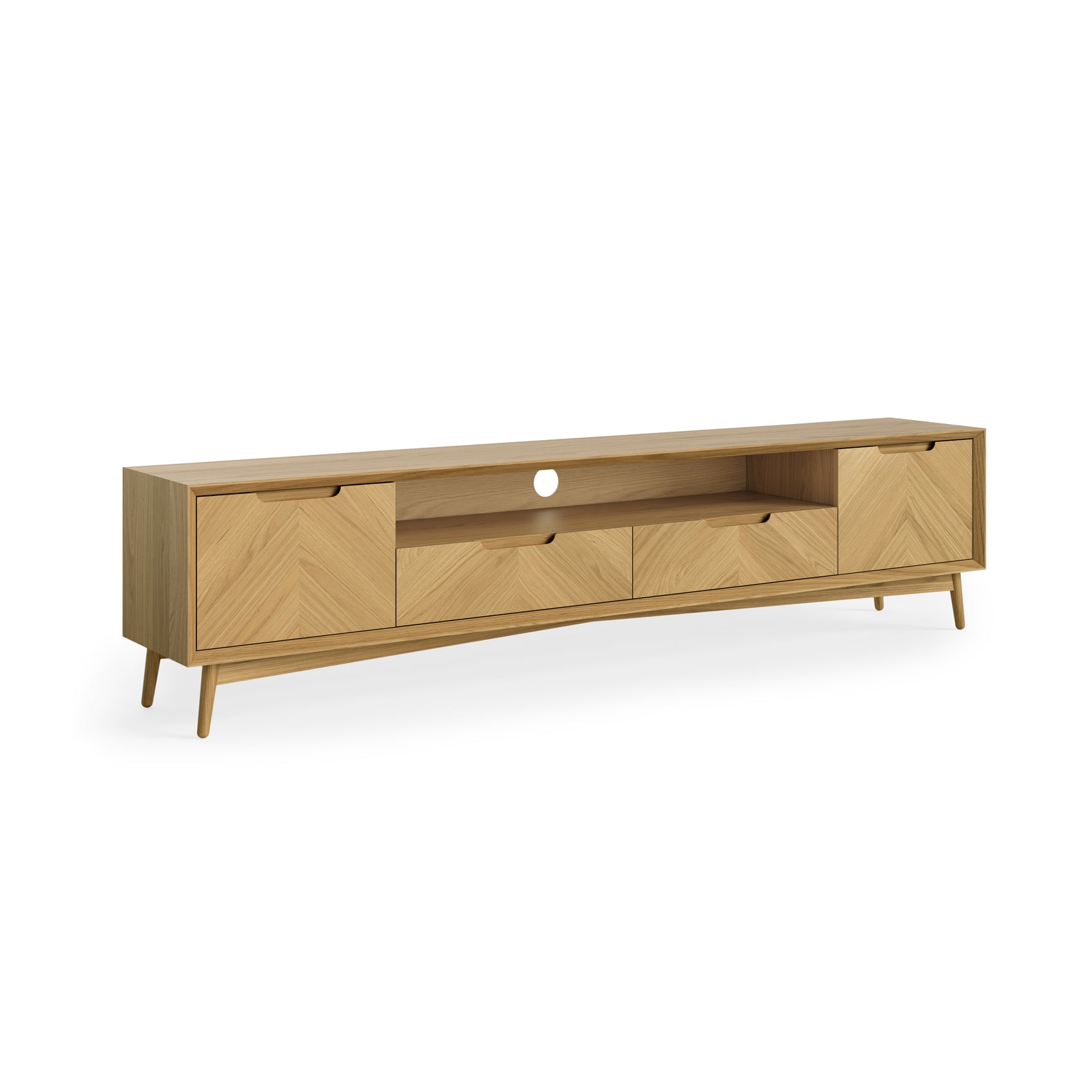 Florenza Oak Wood TV Unit - Extra Large