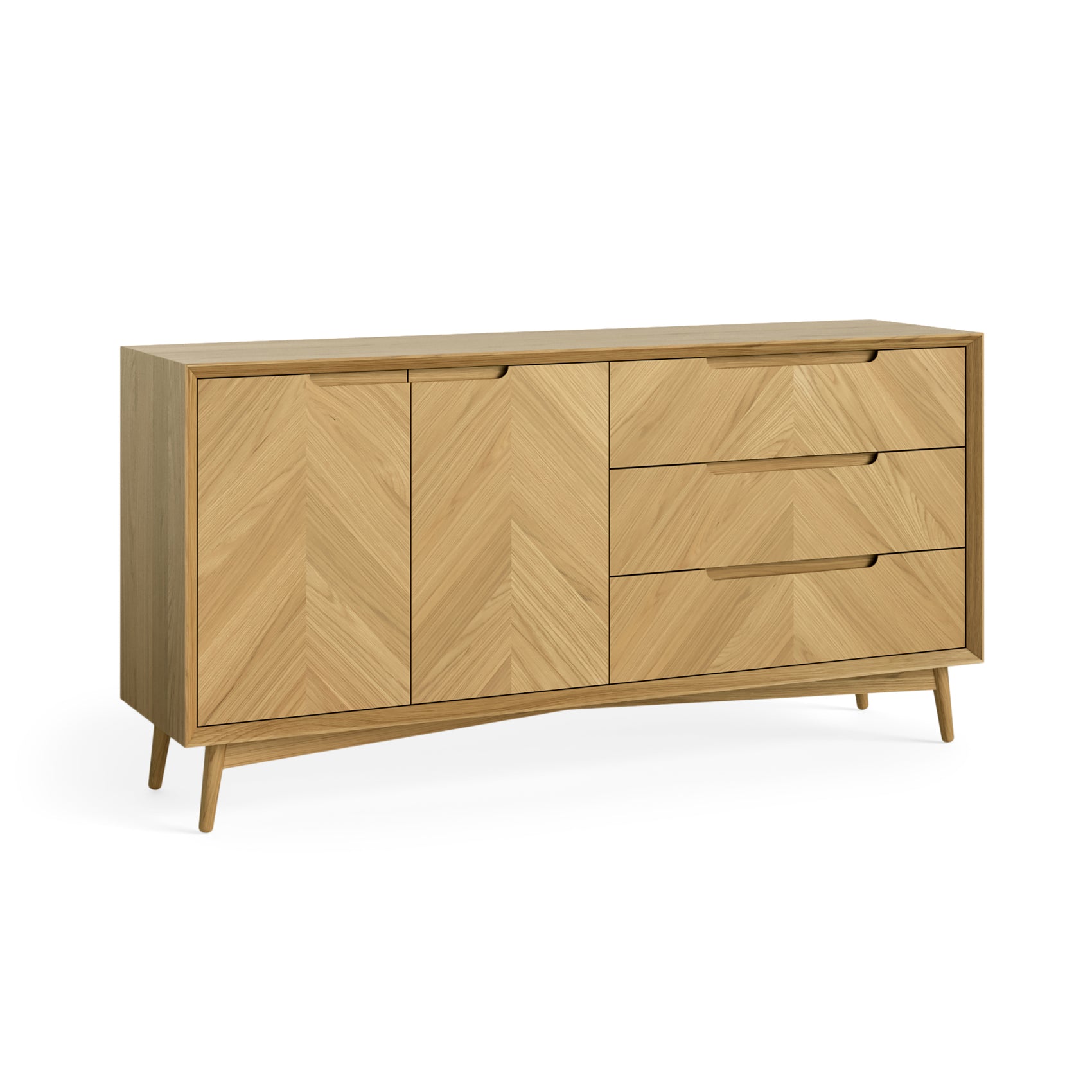 Florenza Oak Wood Sideboard - Large