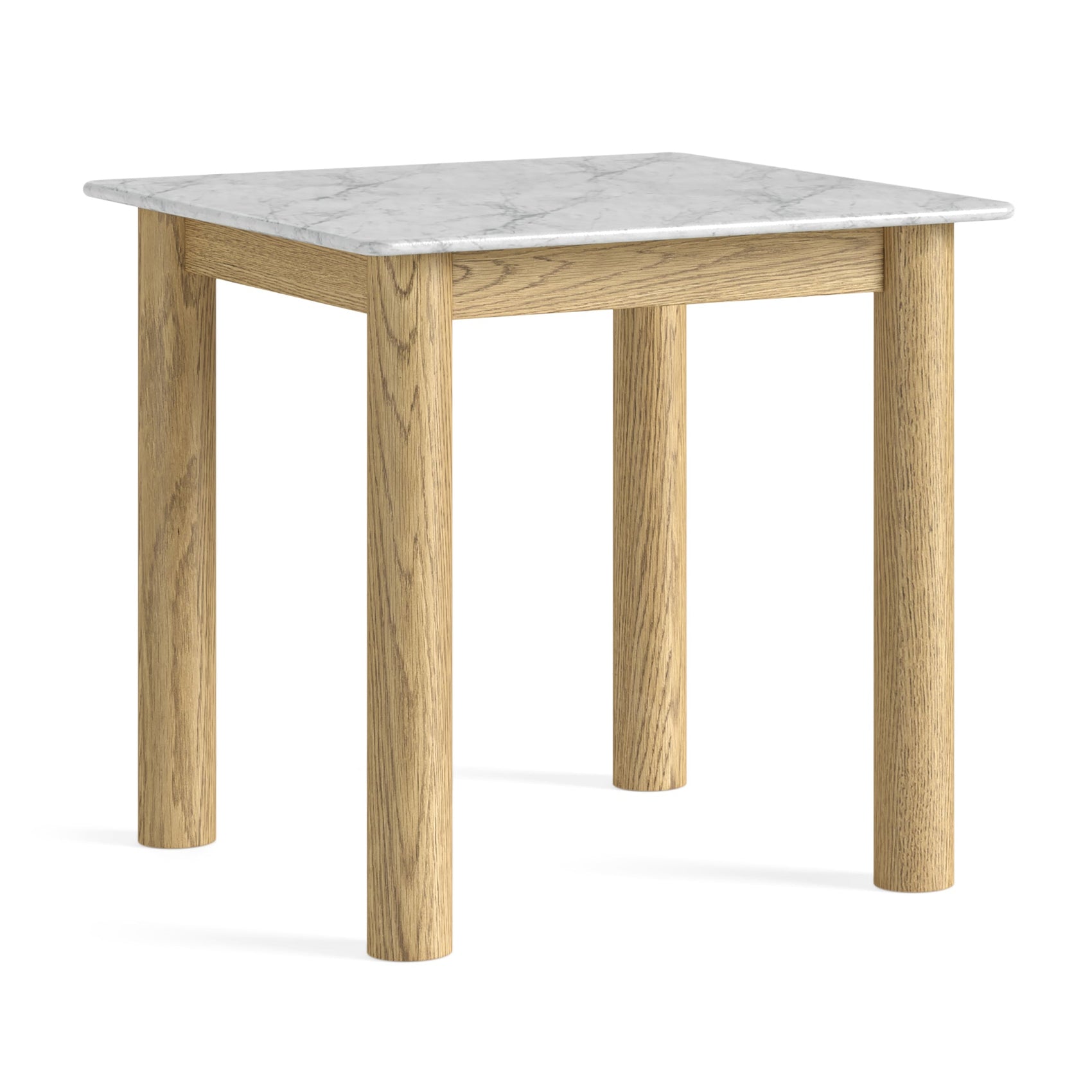 Estelle Oak Wood & White Marble Bistro Table