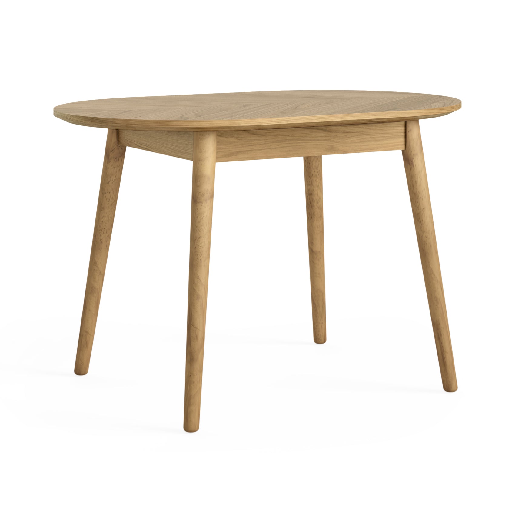 Florenza Oak Wood Fixed Oval Dining Table 115x75