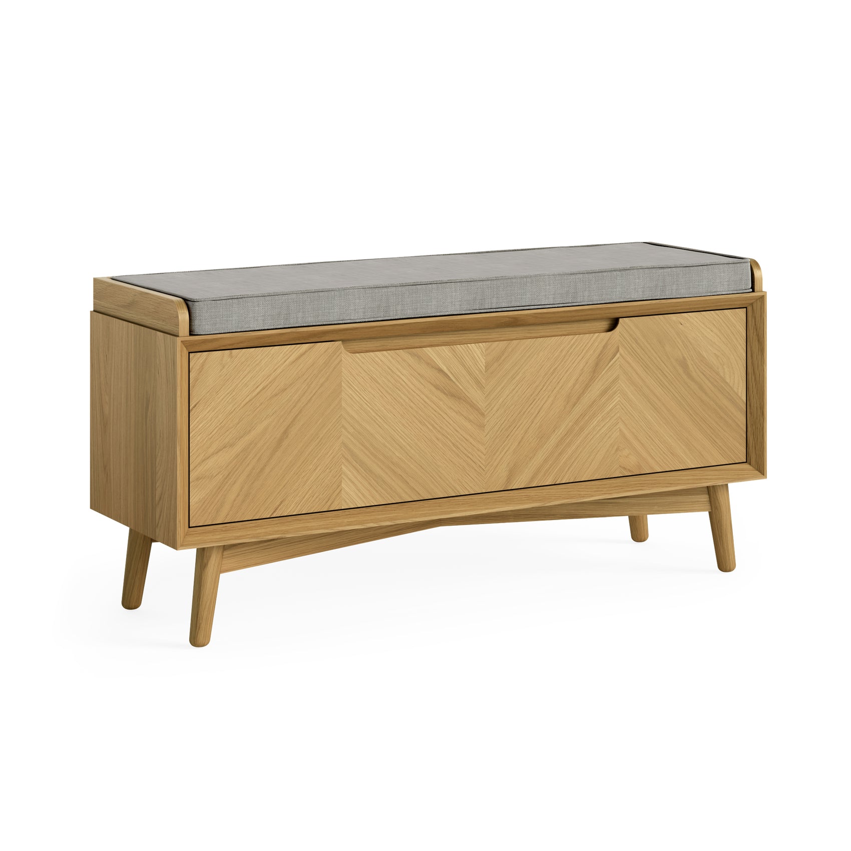 Florenza Oak Wood Storage Bench